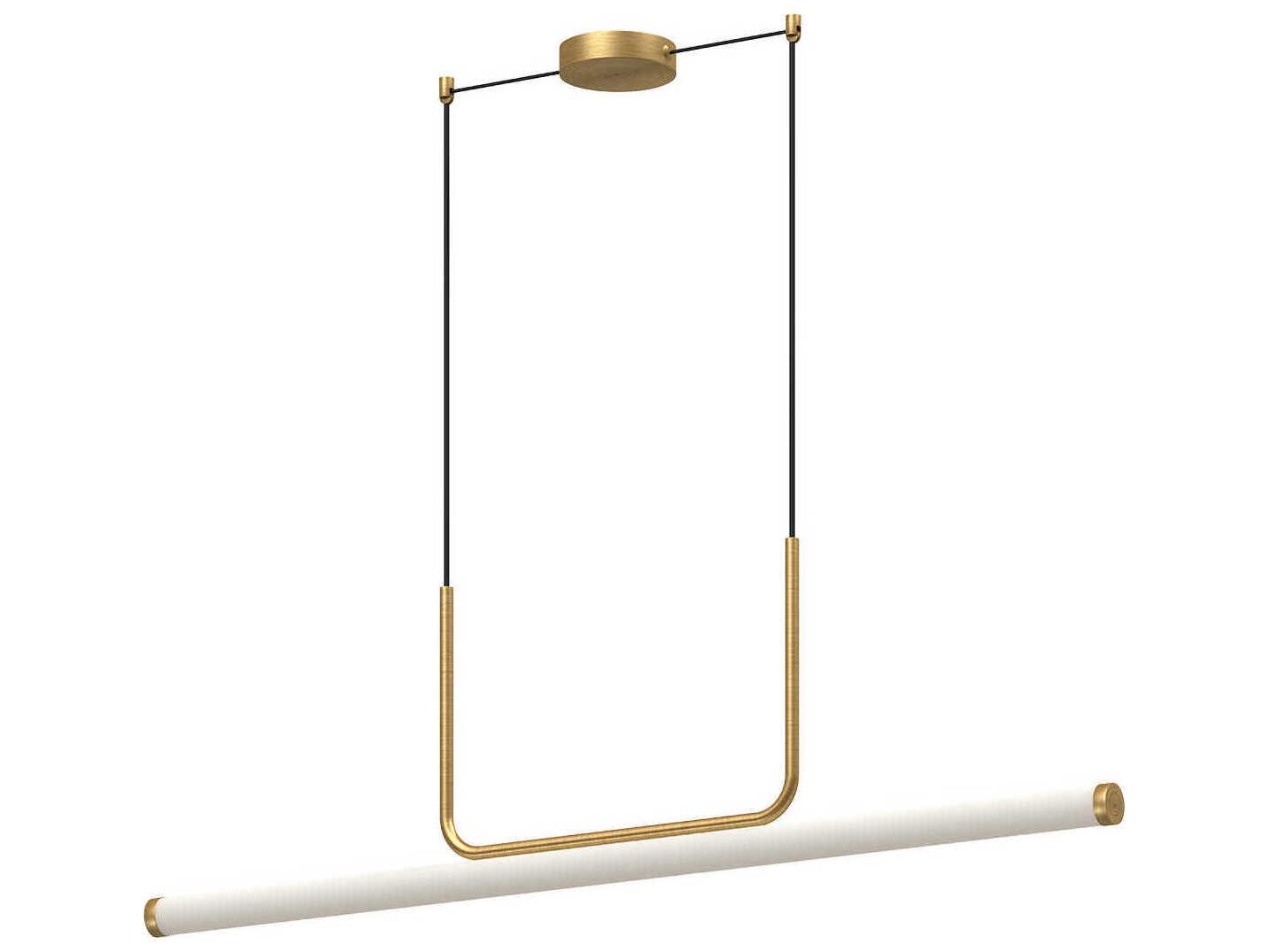 Kuzco Lighting Vesper Brushed Gold Linear Island Pendant