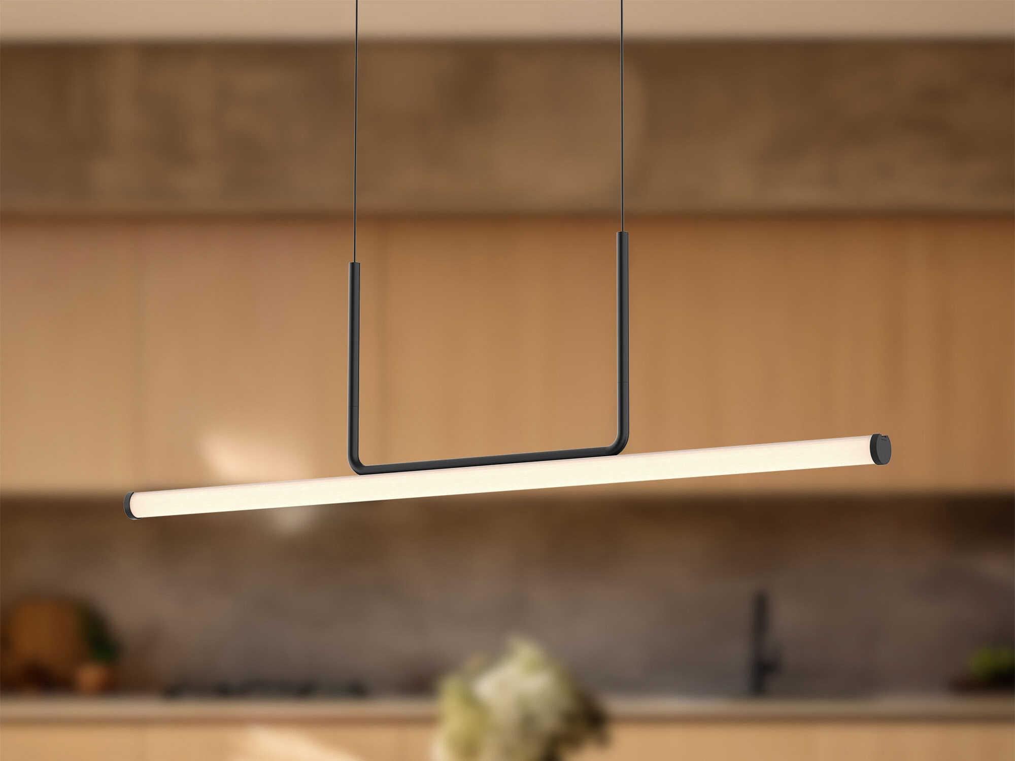 Kuzco Lighting Vesper Black Linear Island Pendant