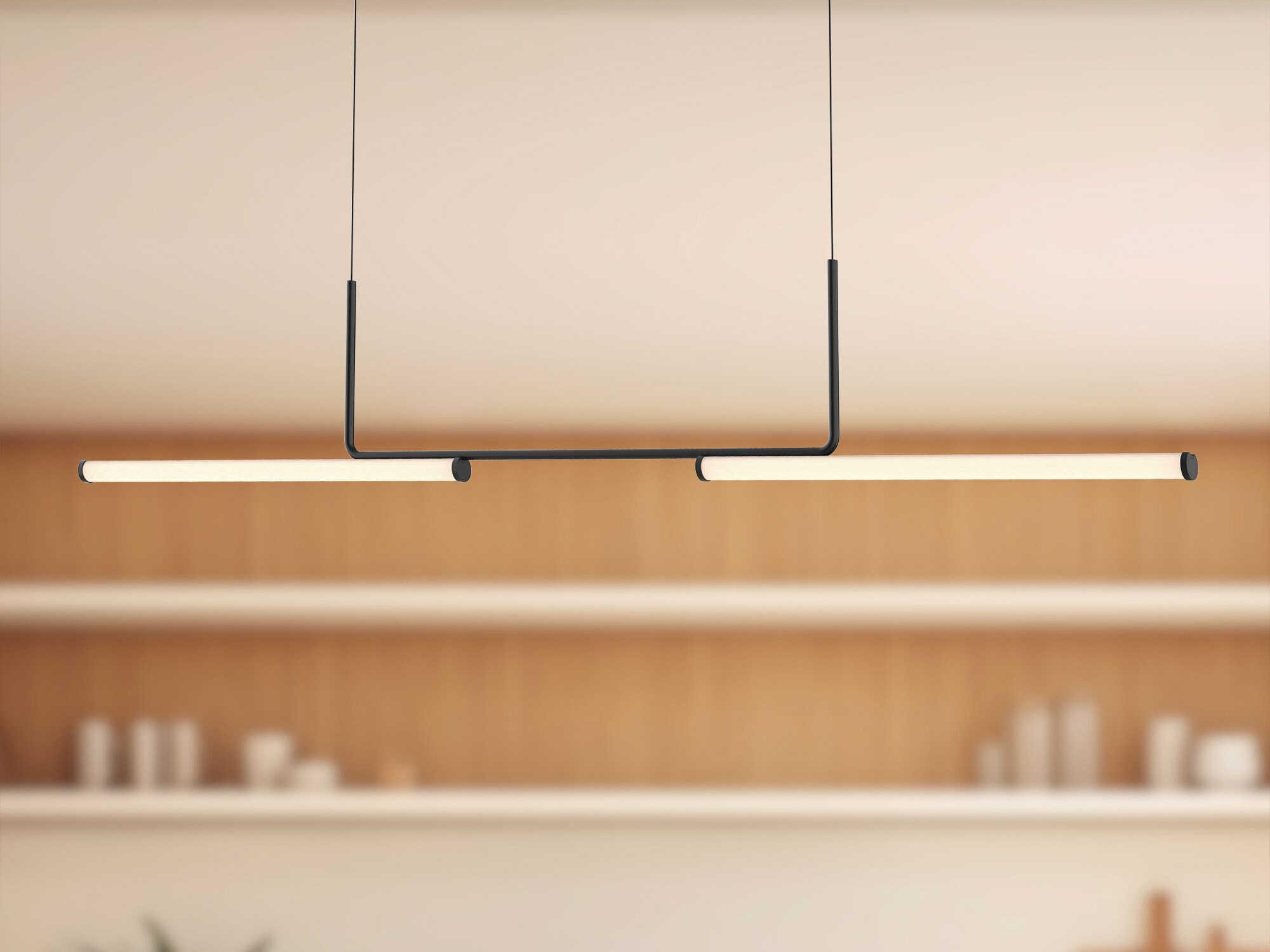 Kuzco Lighting Vesper Black Linear Island Pendant