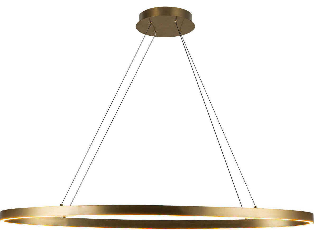 Kuzco Lighting Ovale Brushed Gold Linear Island Pendant