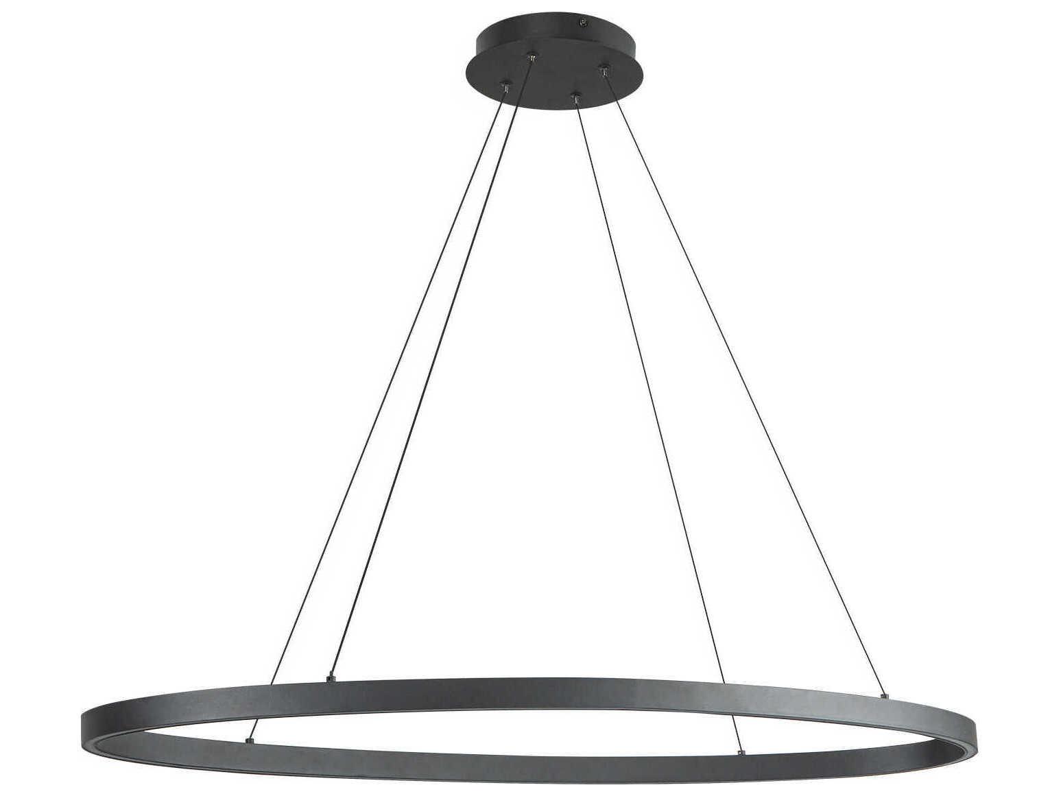 Kuzco Lighting Ovale Black Linear Island Pendant