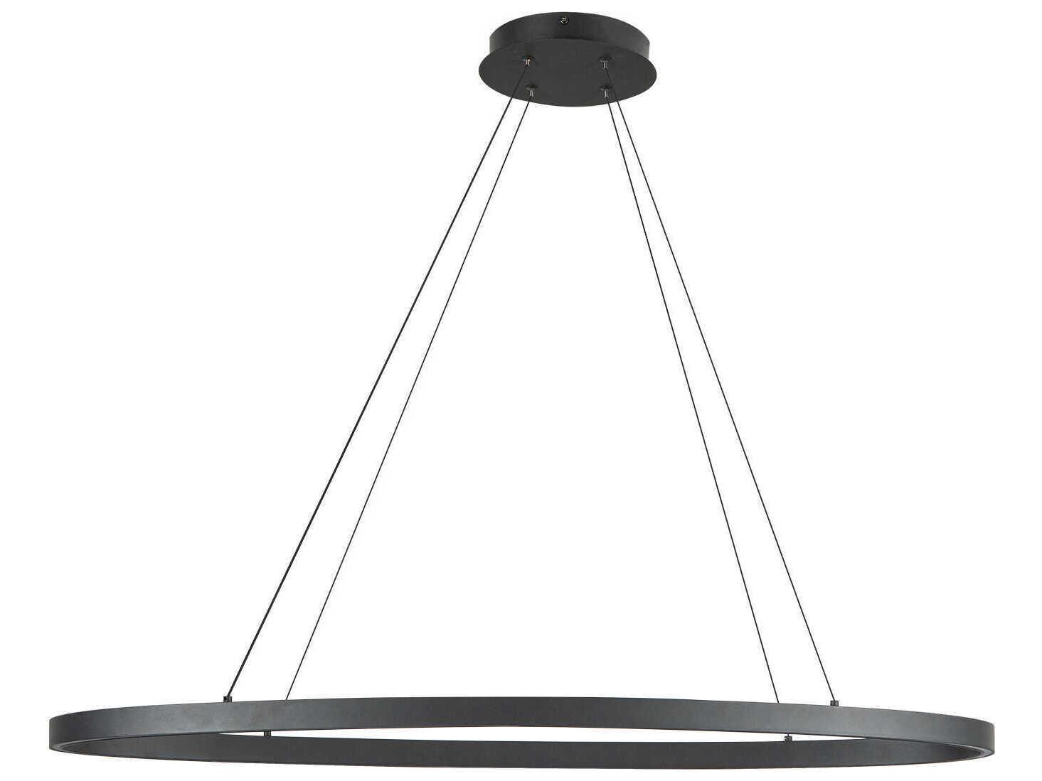 Kuzco Lighting Ovale Black Linear Island Pendant
