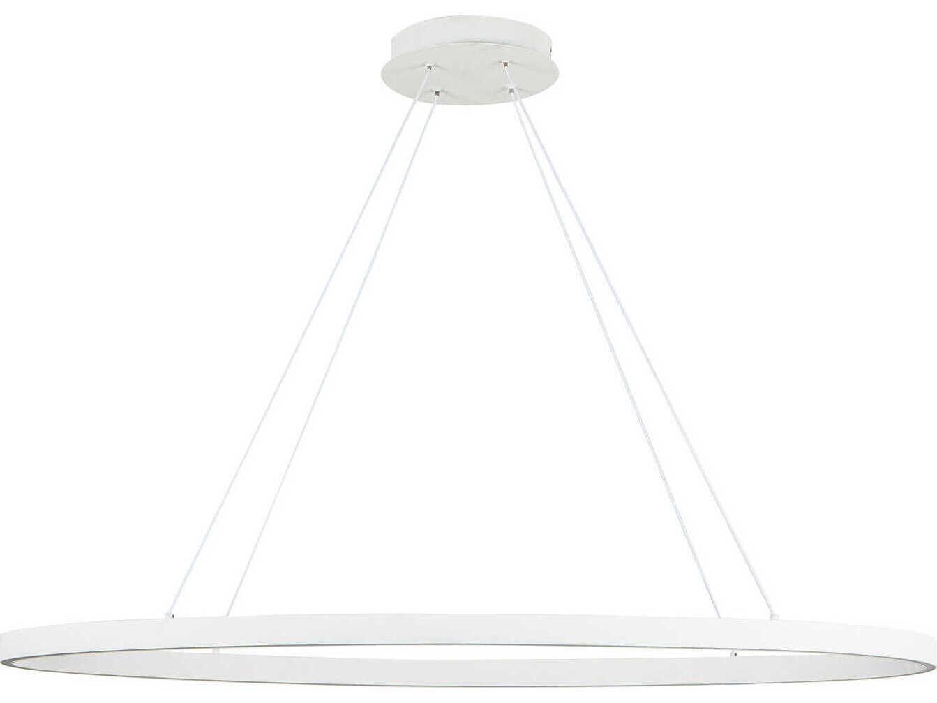 Kuzco Lighting Ovale White Linear Island Pendant