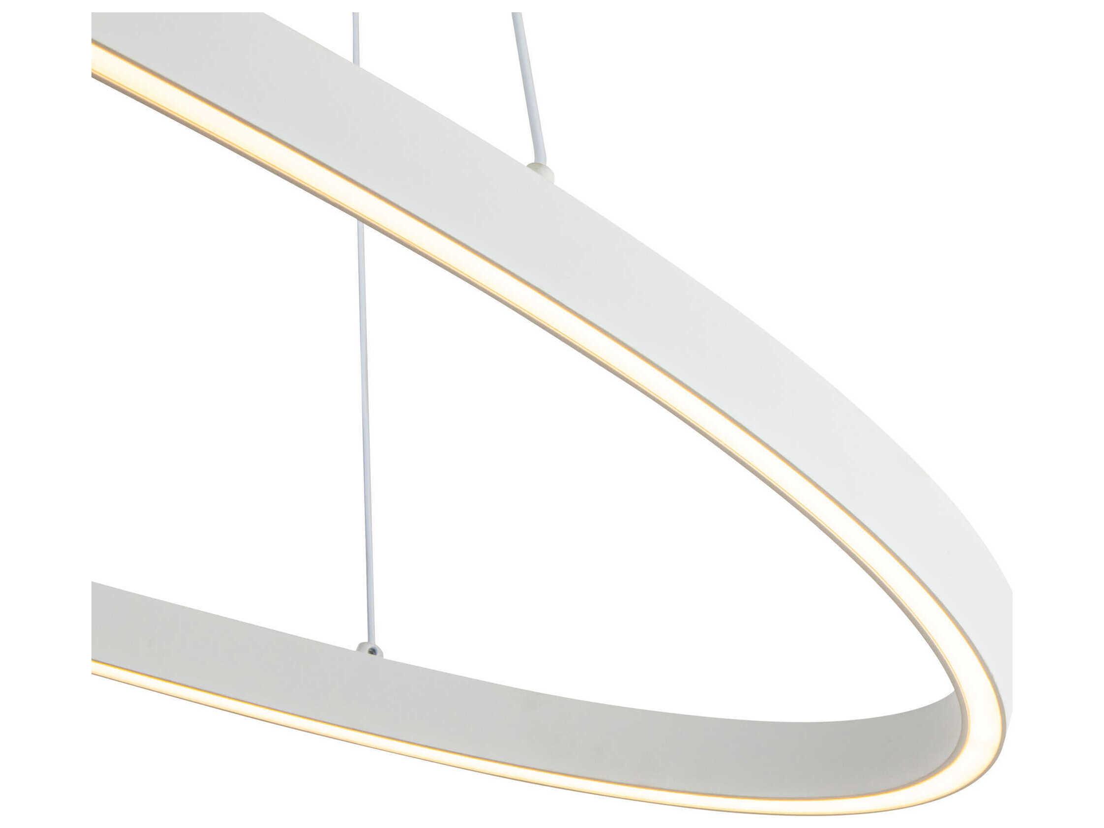 Kuzco Lighting Ovale White Linear Island Pendant