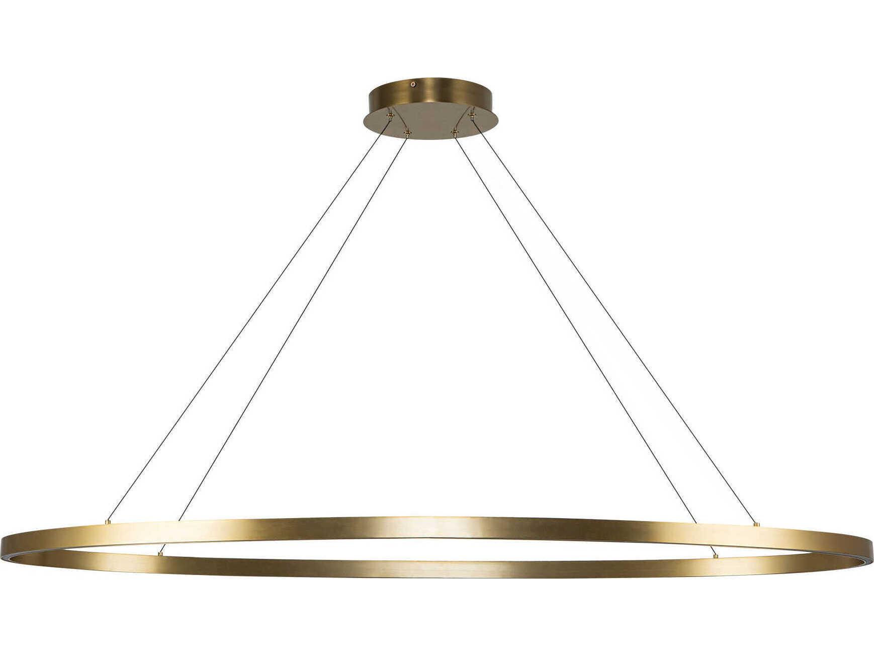 Kuzco Lighting Ovale Brushed Gold Linear Island Pendant