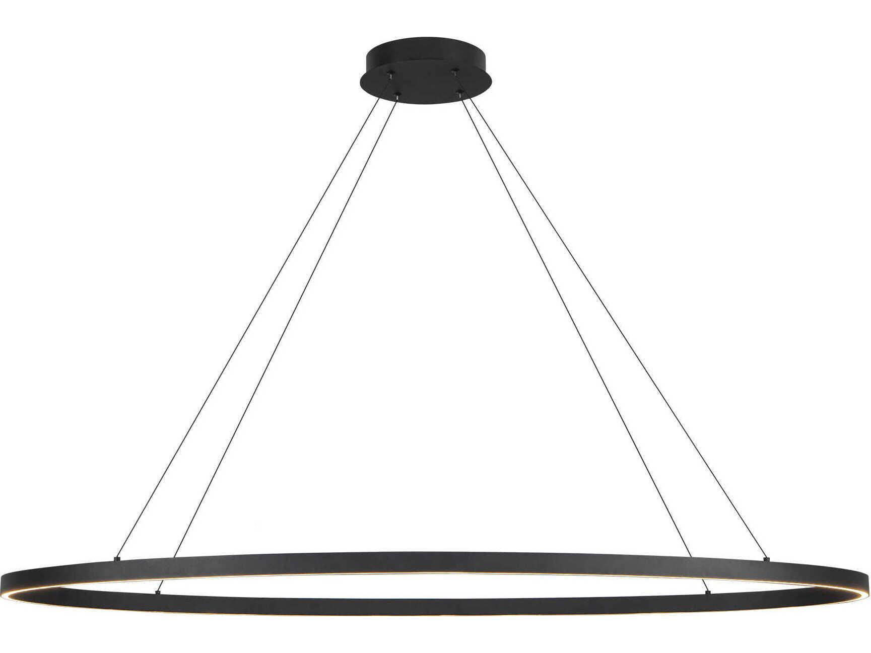 Kuzco Lighting Ovale Black Linear Island Pendant