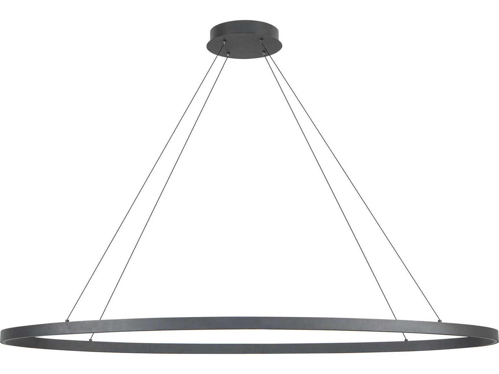 Kuzco Lighting Ovale Black Linear Island Pendant