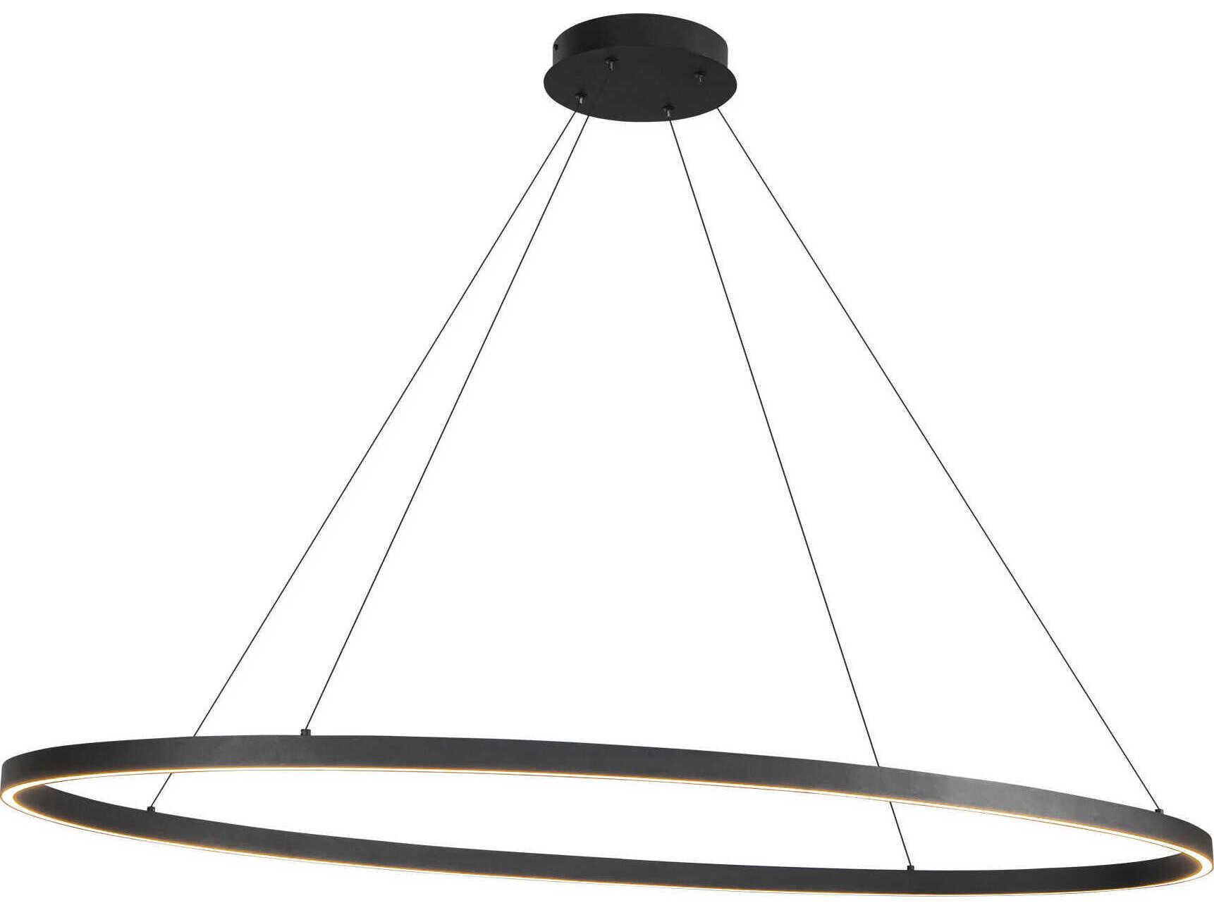 Kuzco Lighting Ovale Black Linear Island Pendant