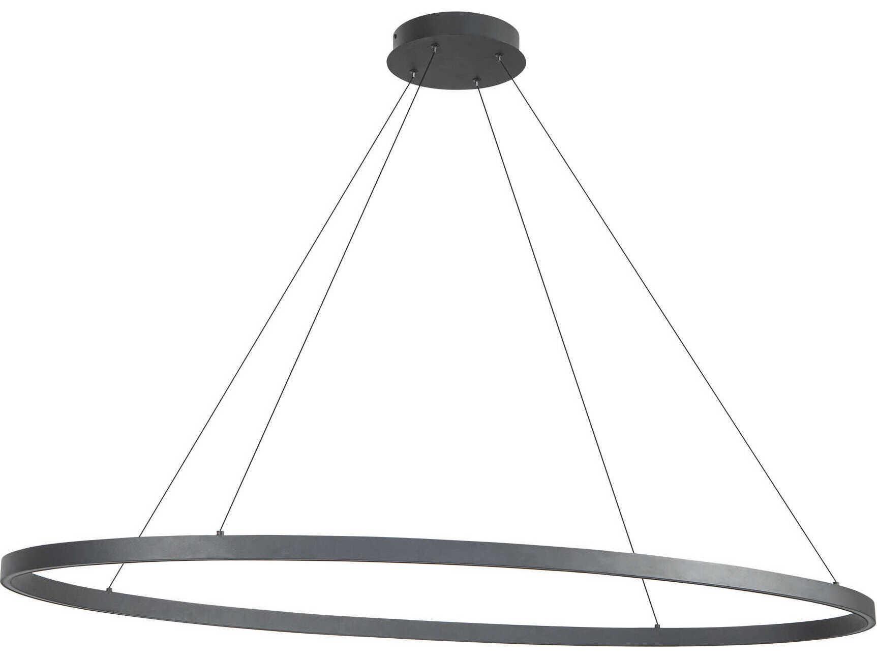 Kuzco Lighting Ovale Black Linear Island Pendant