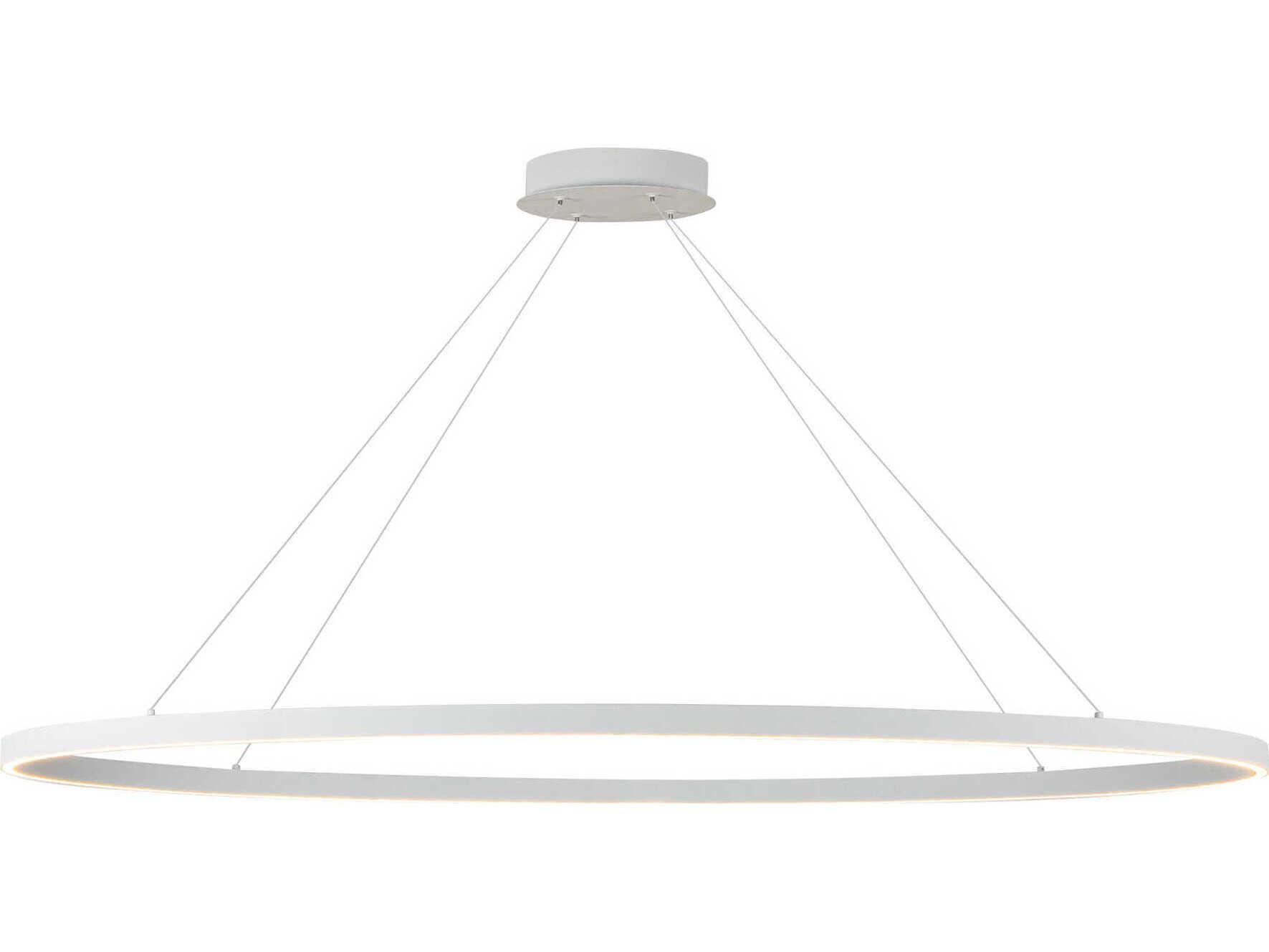 Kuzco Lighting Ovale White Linear Island Pendant