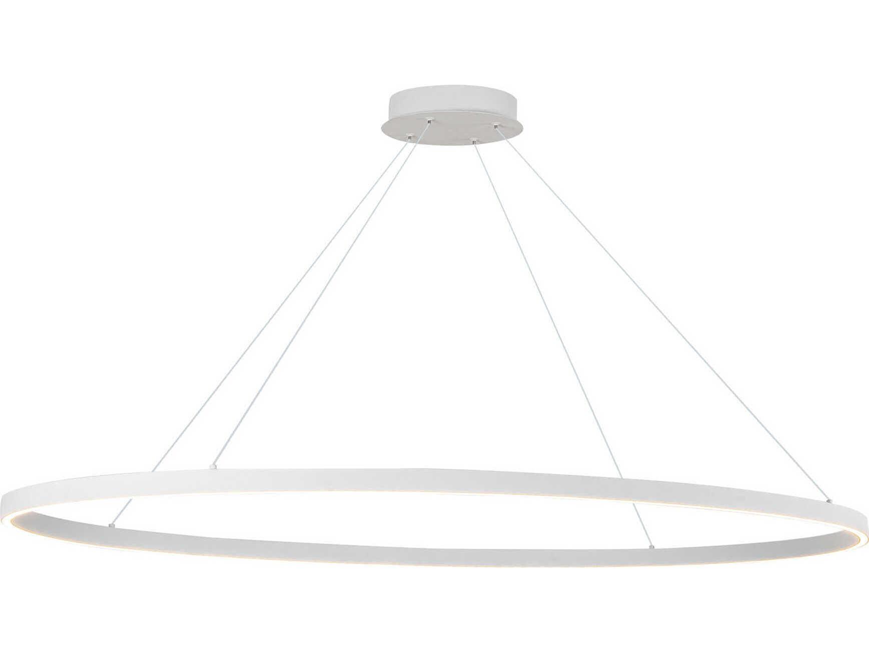 Kuzco Lighting Ovale White Linear Island Pendant