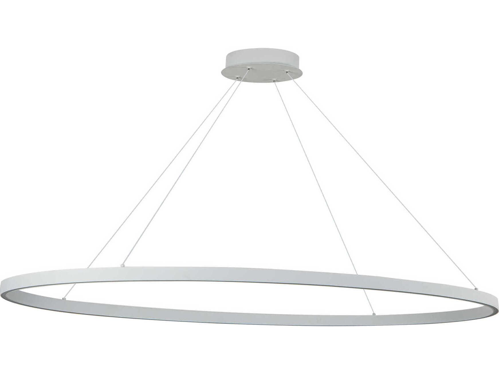 Kuzco Lighting Ovale White Linear Island Pendant