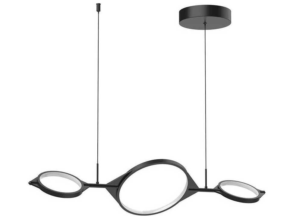 Kuzco Lighting Serif Black Geometric Island Pendant