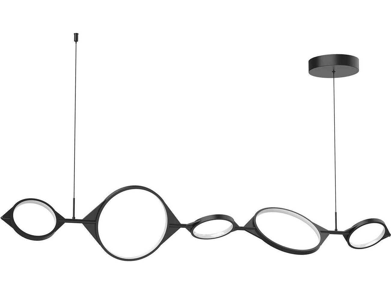 Kuzco Lighting Serif Black Geometric Island Pendant