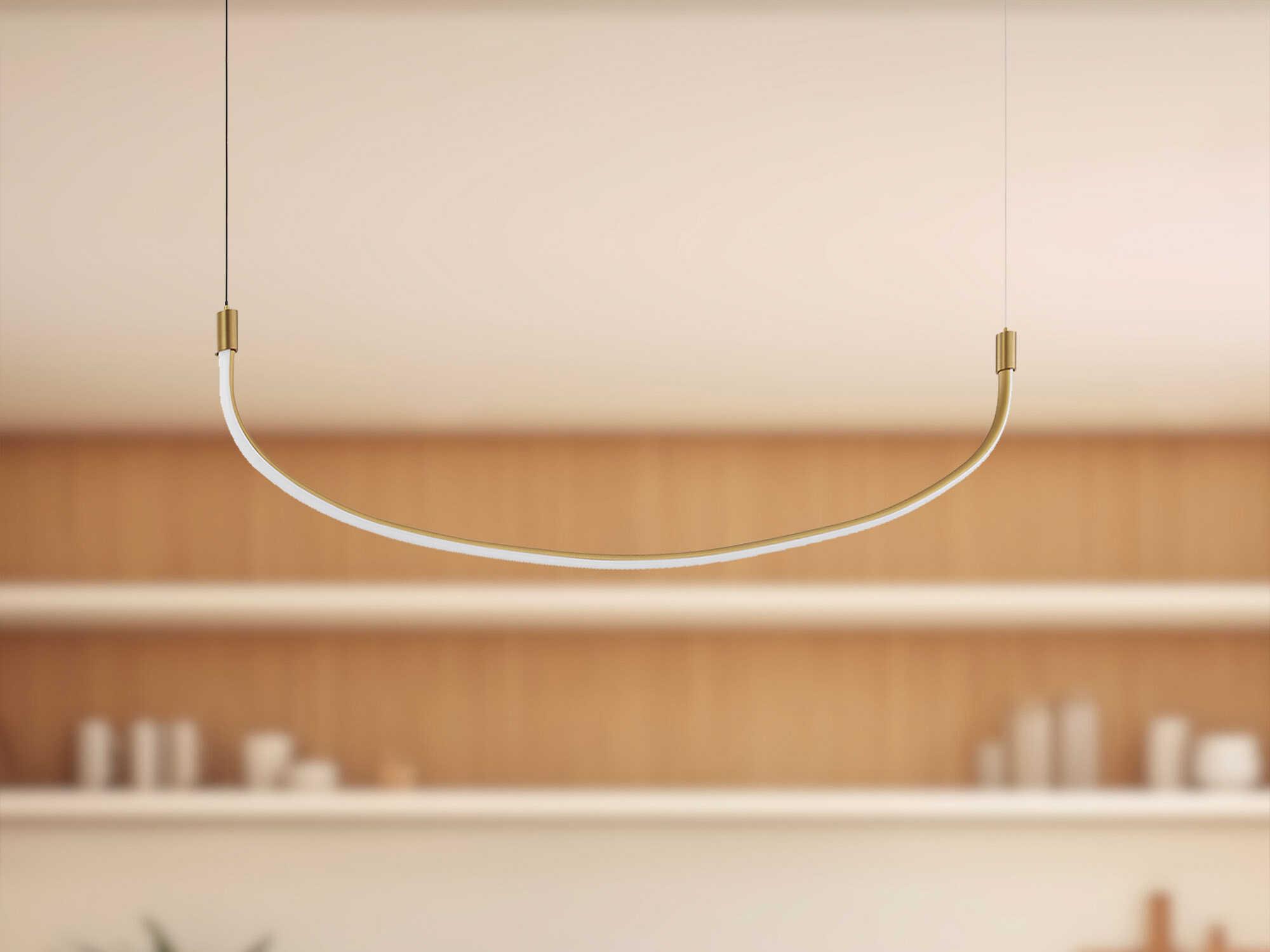 Kuzco Lighting Talis Brushed Gold Linear Island Pendant