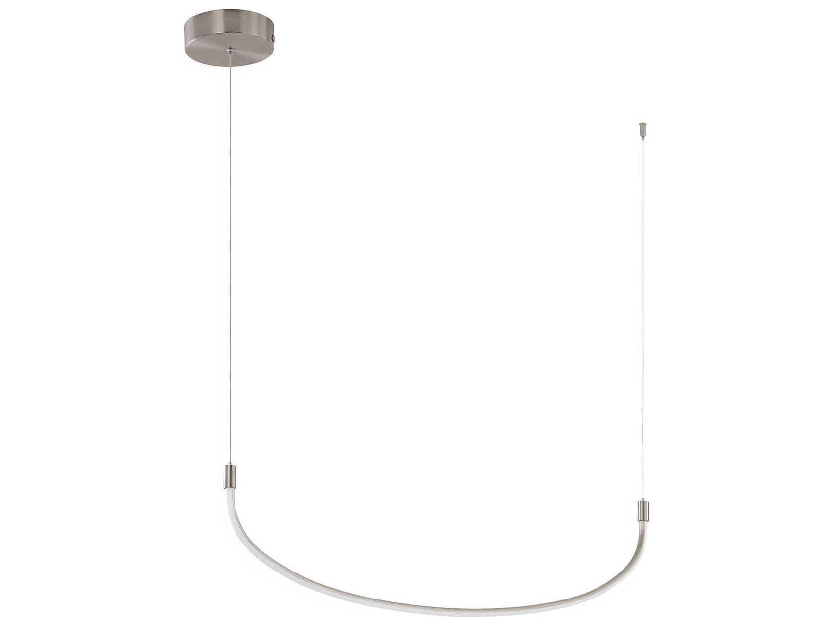 Kuzco Lighting Talis Brushed Nickel Linear Island Pendant