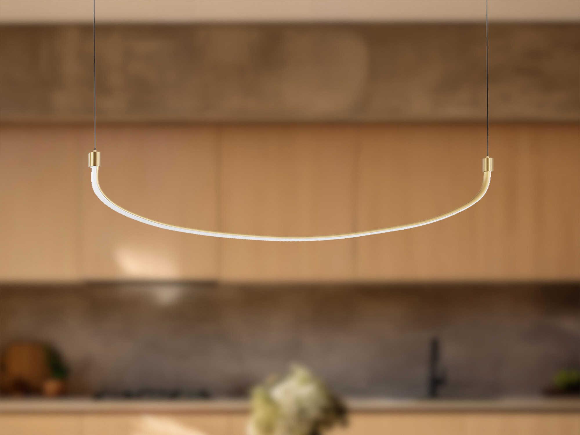 Kuzco Lighting Talis Brushed Gold Linear Island Pendant