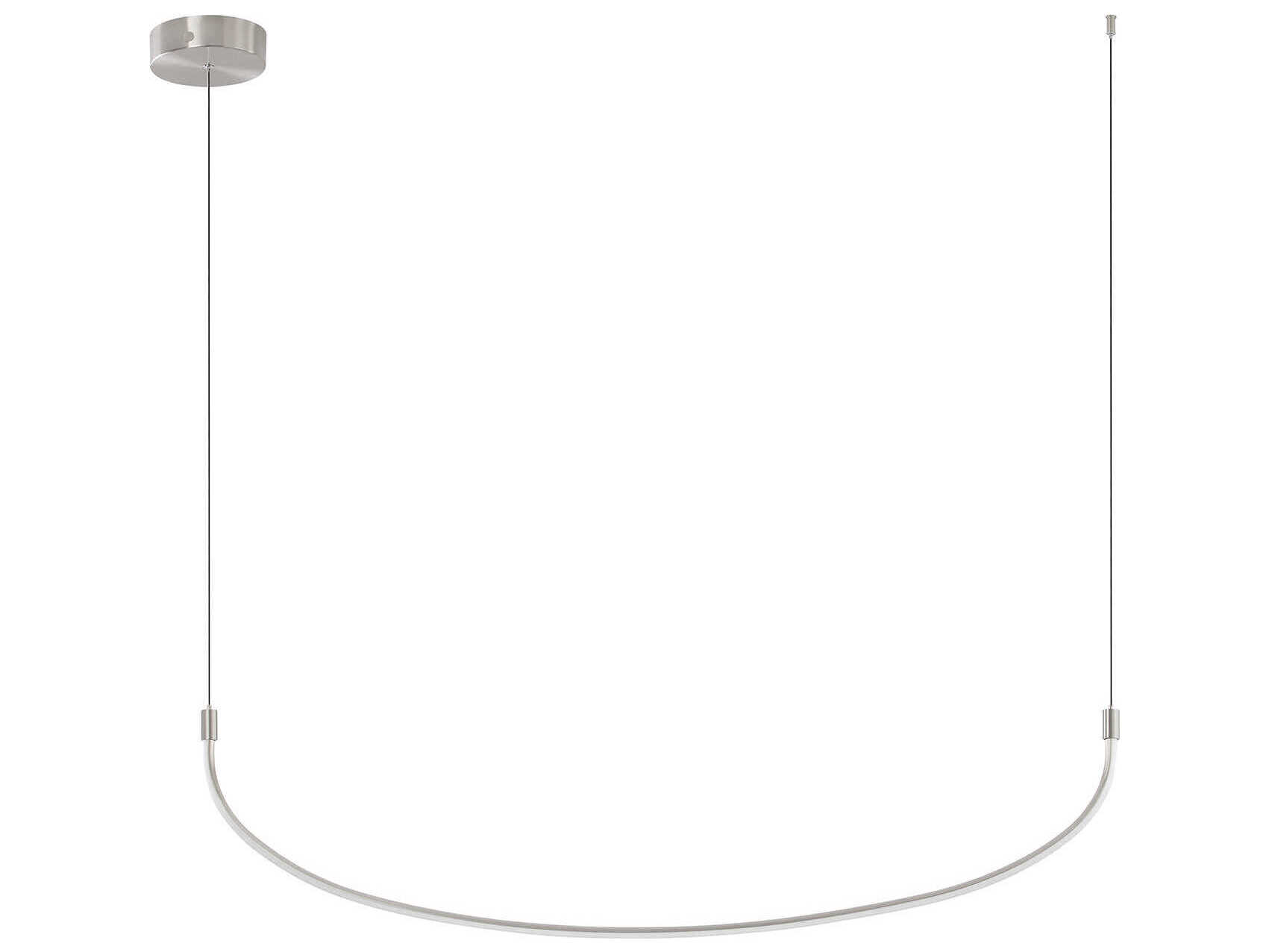 Kuzco Lighting Talis Brushed Nickel Linear Island Pendant