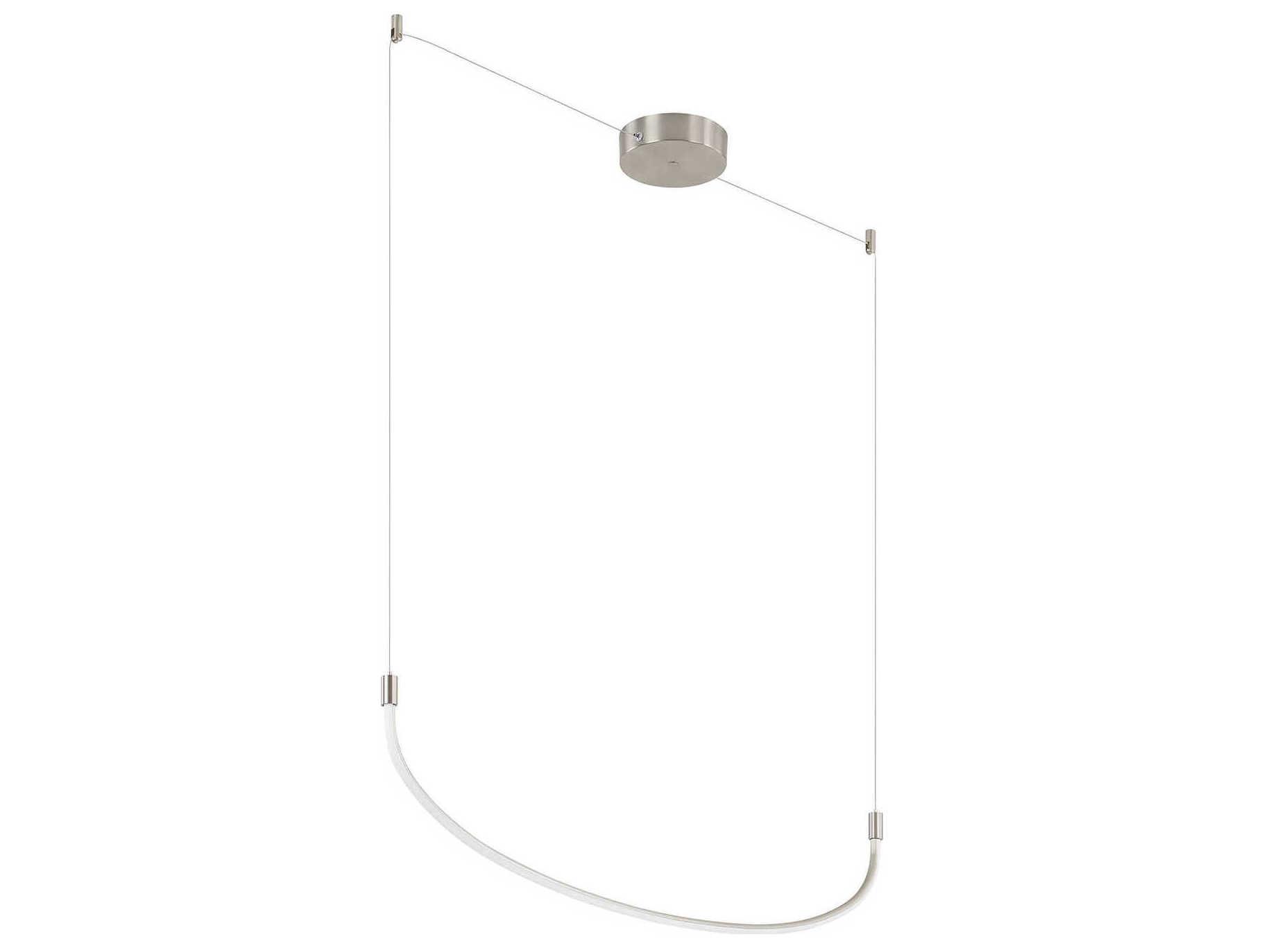 Kuzco Lighting Talis Brushed Nickel Linear Island Pendant