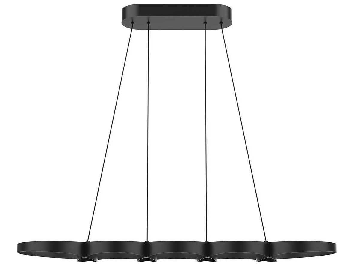 Kuzco Lighting Maestro Black Linear Island Pendant