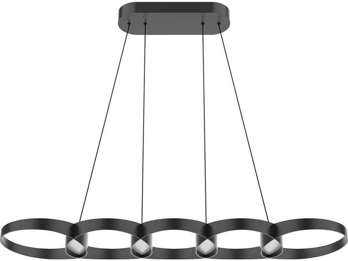 Kuzco Lighting Maestro Black Linear Island Pendant