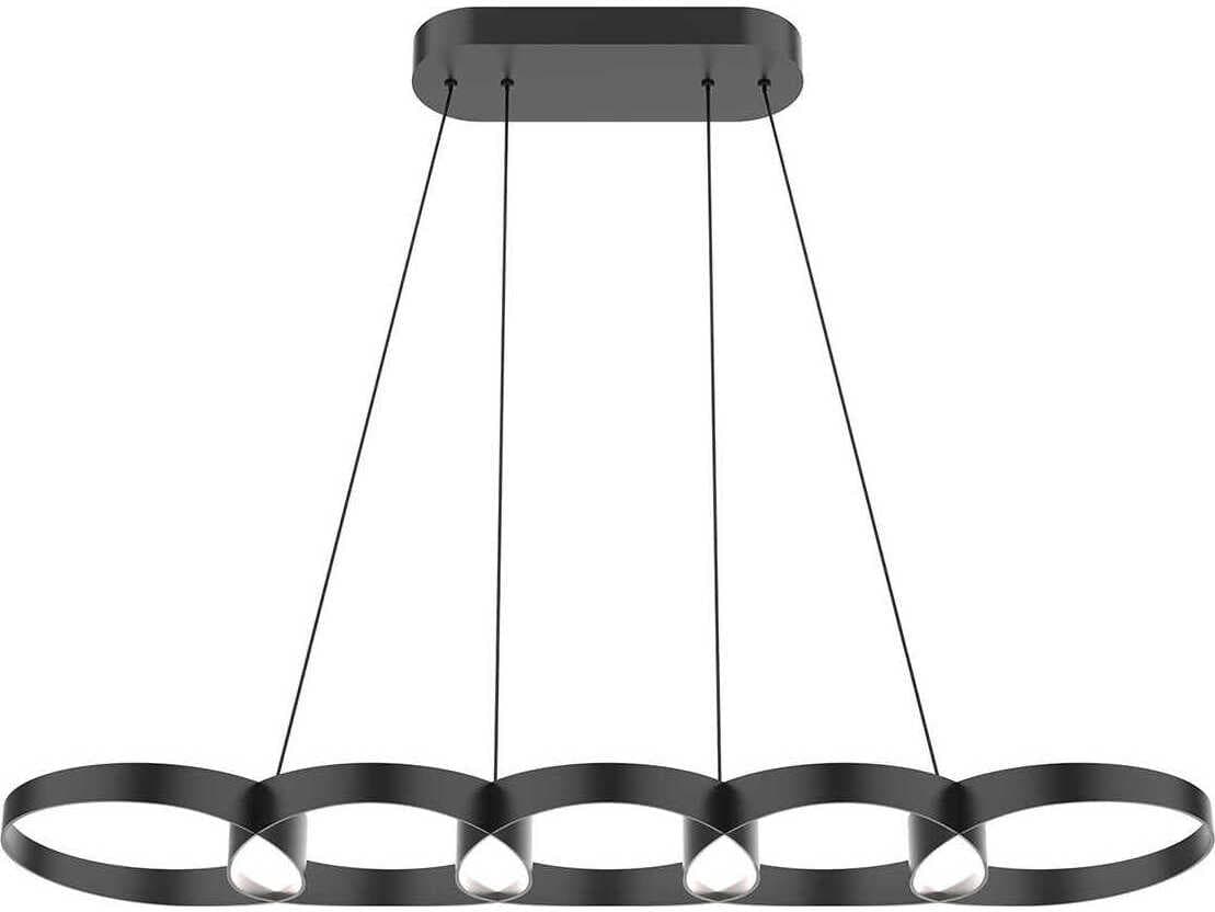 Kuzco Lighting Maestro Black Linear Island Pendant