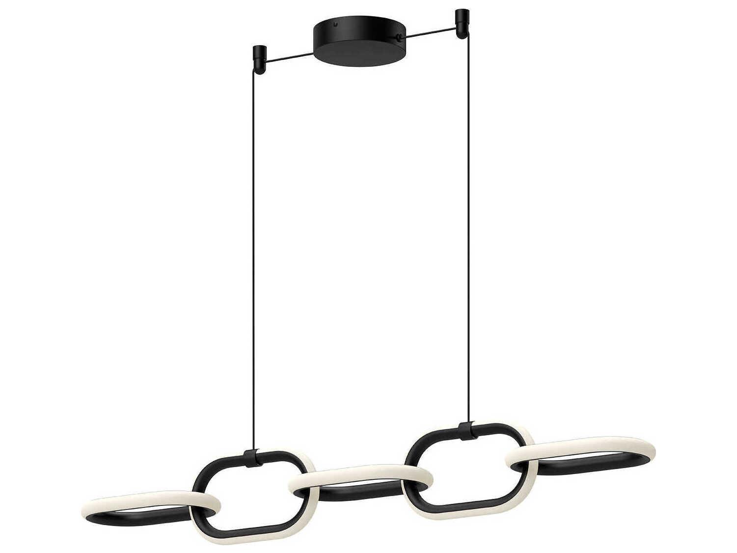 Kuzco Lighting Airen Black Geometric Island Pendant