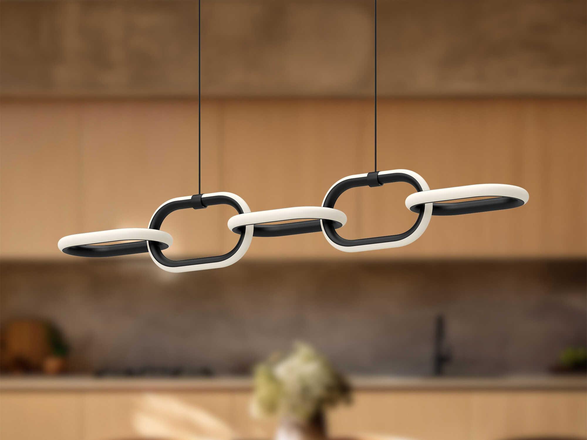 Kuzco Lighting Airen Black Geometric Island Pendant