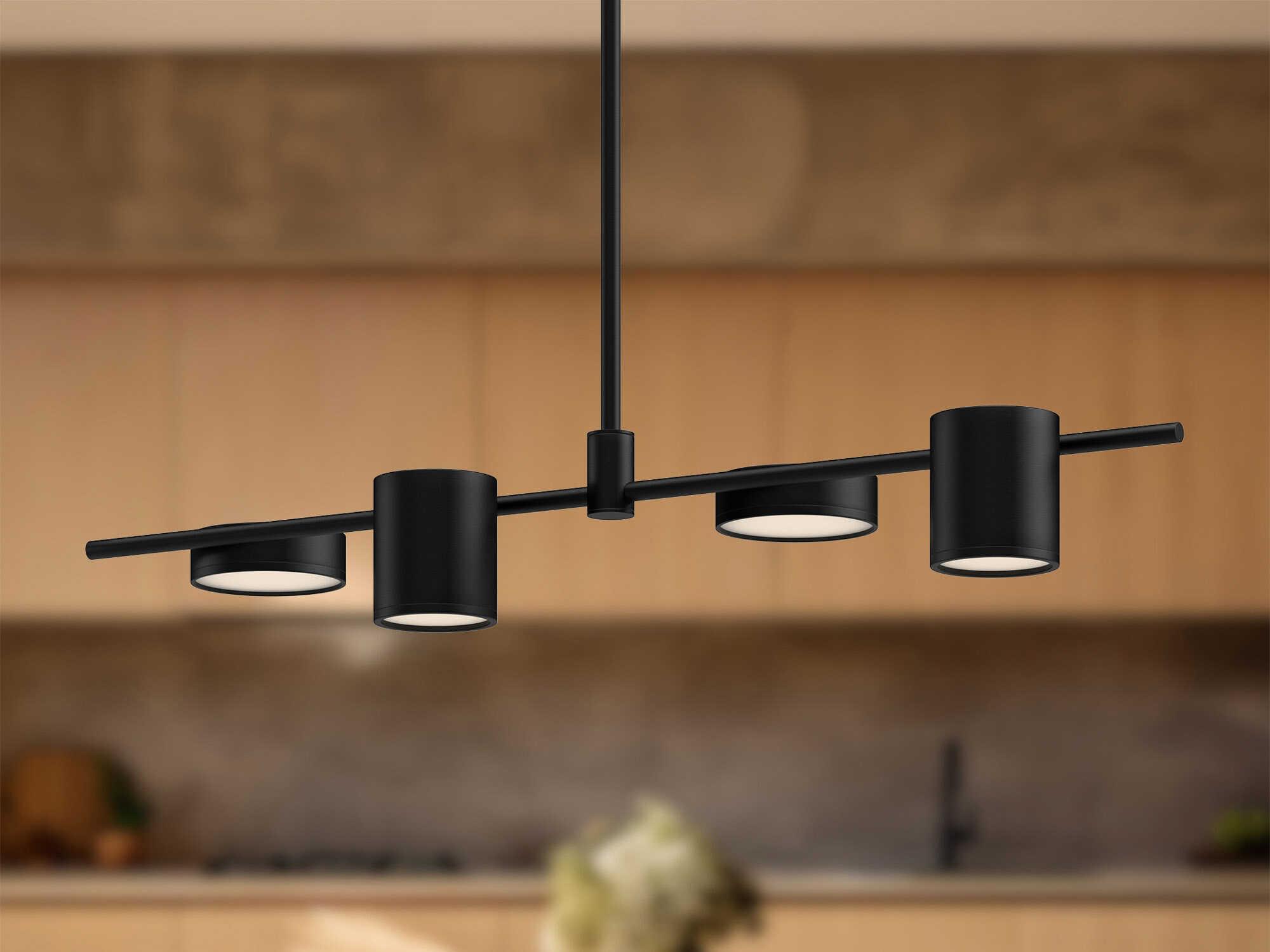 Kuzco Lighting Jayden Black Linear Island Pendant
