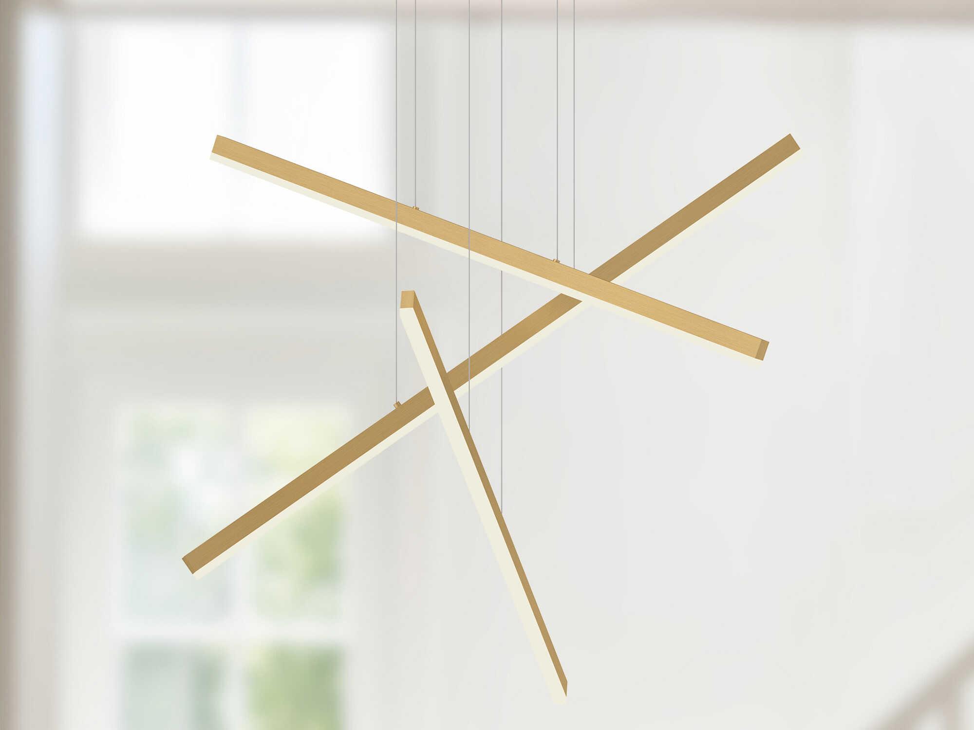 Kuzco Lighting Vega Brushed Gold Linear Pendant