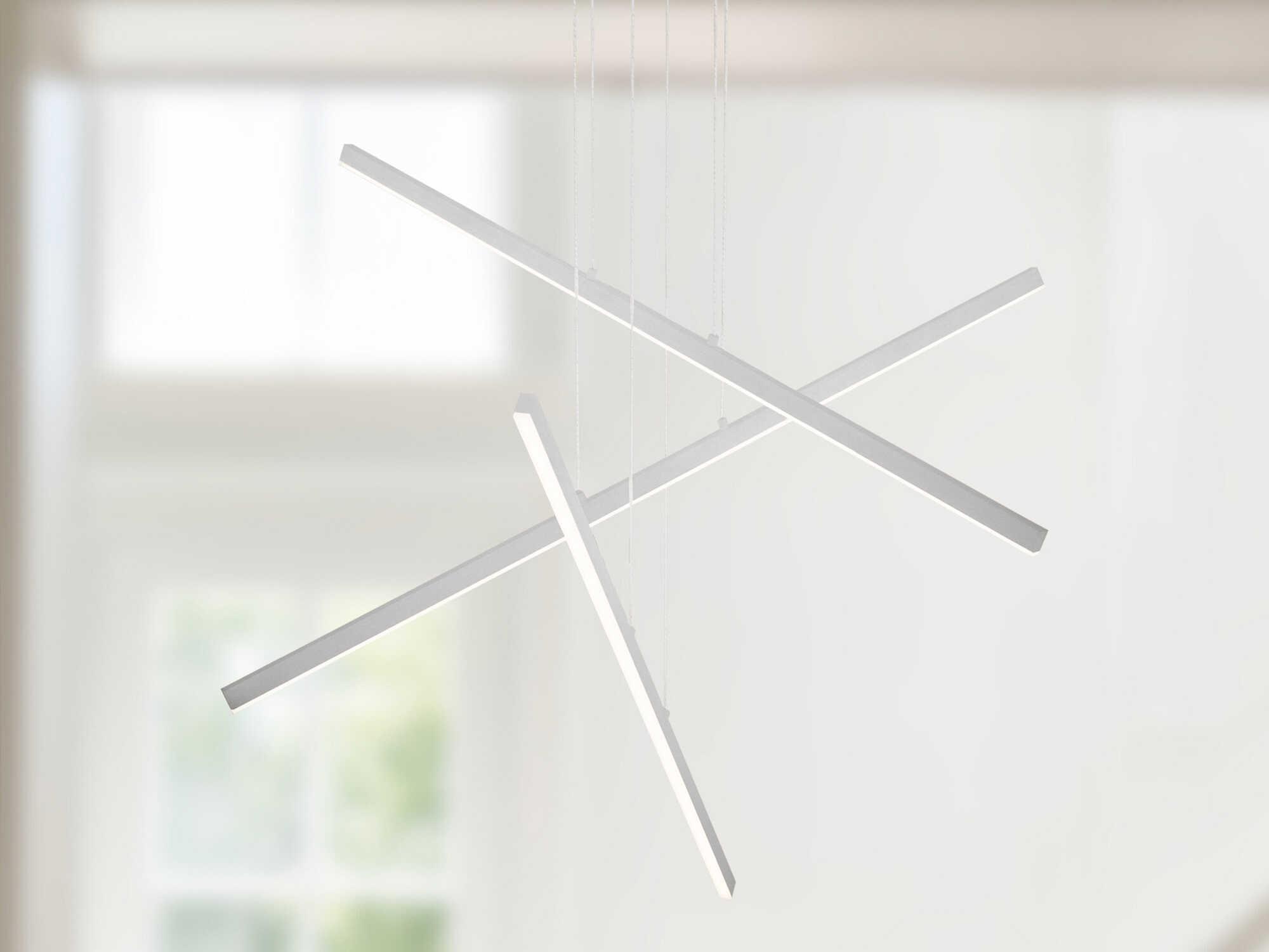 Kuzco Lighting Vega Brushed Nickel Linear Pendant