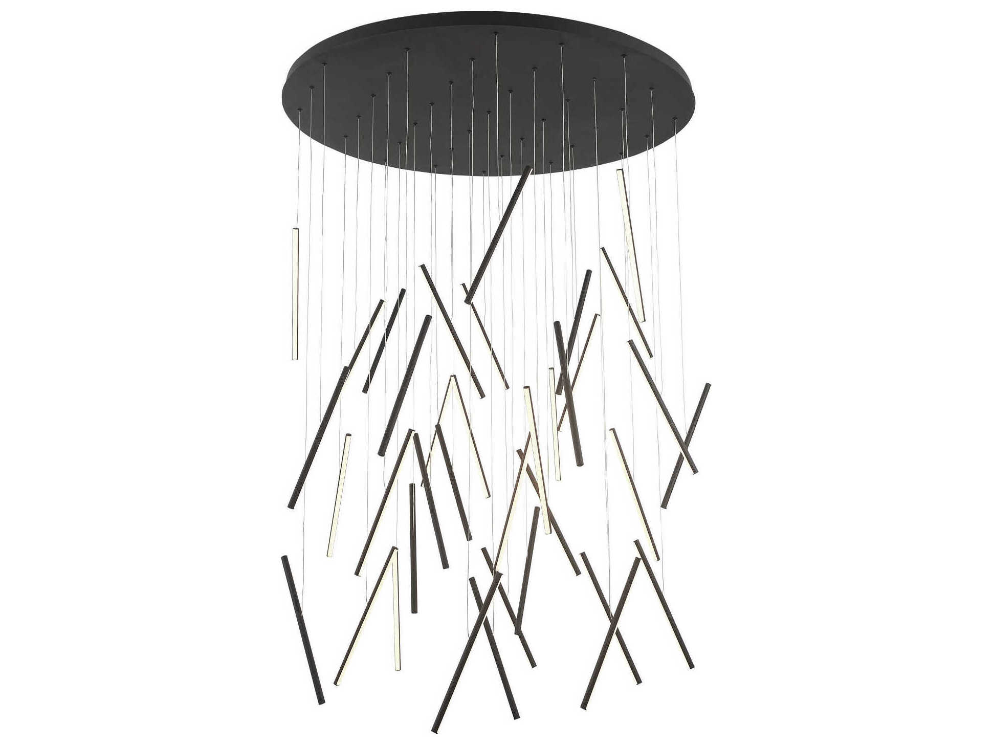 Kuzco Lighting Chute Black Linear Pendant