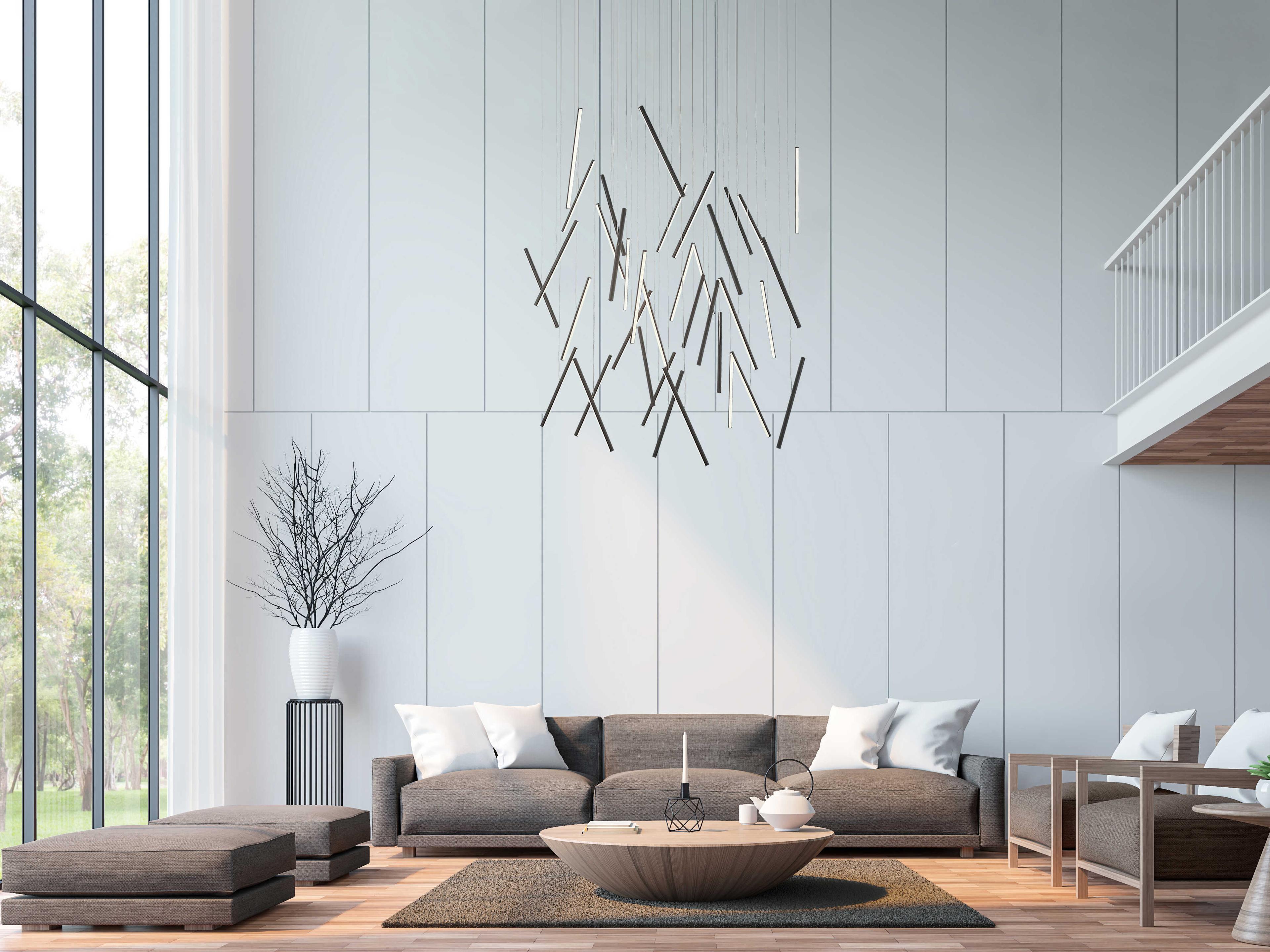 Kuzco Lighting Chute Black Linear Pendant