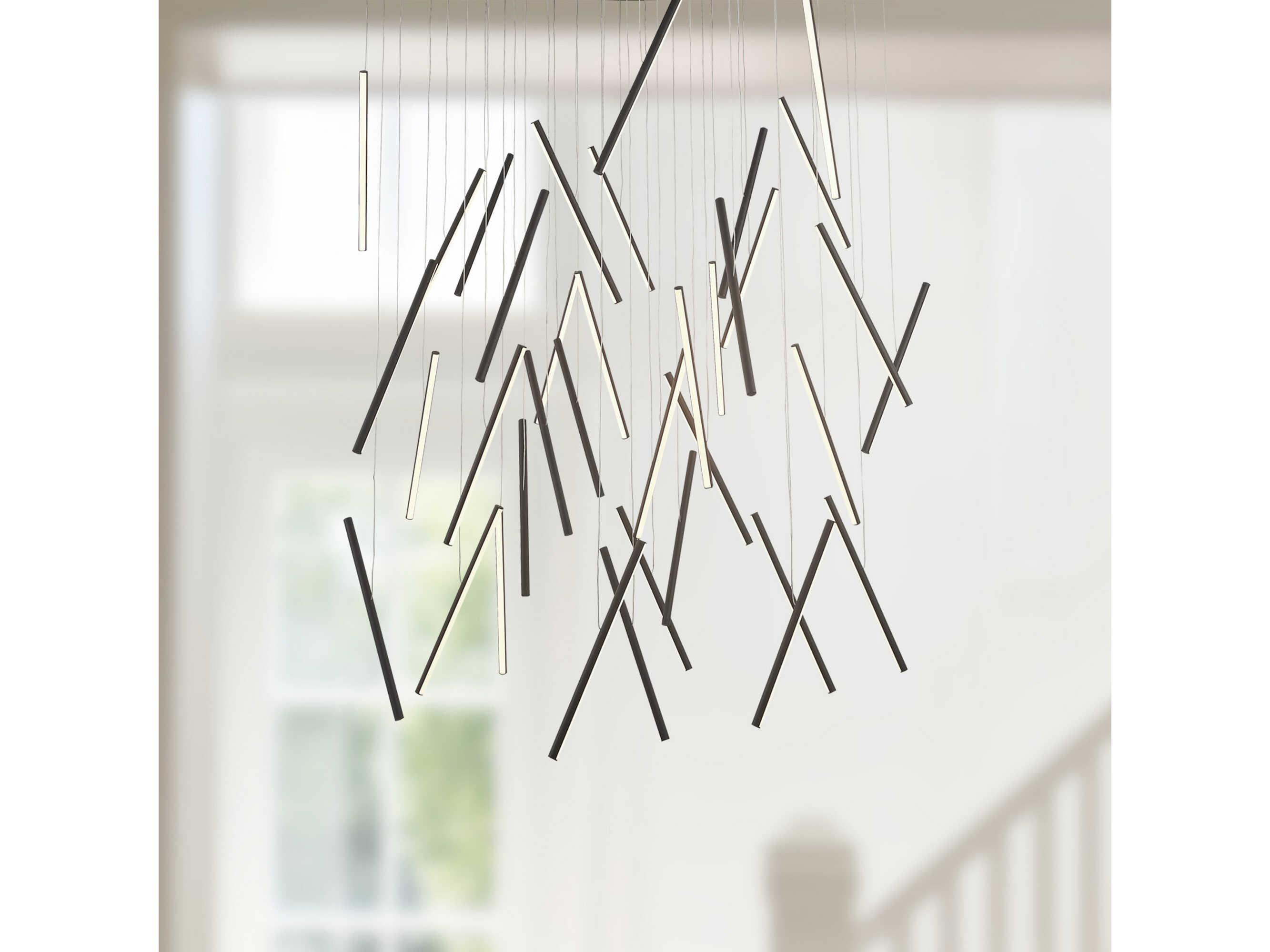 Kuzco Lighting Chute Black Linear Pendant