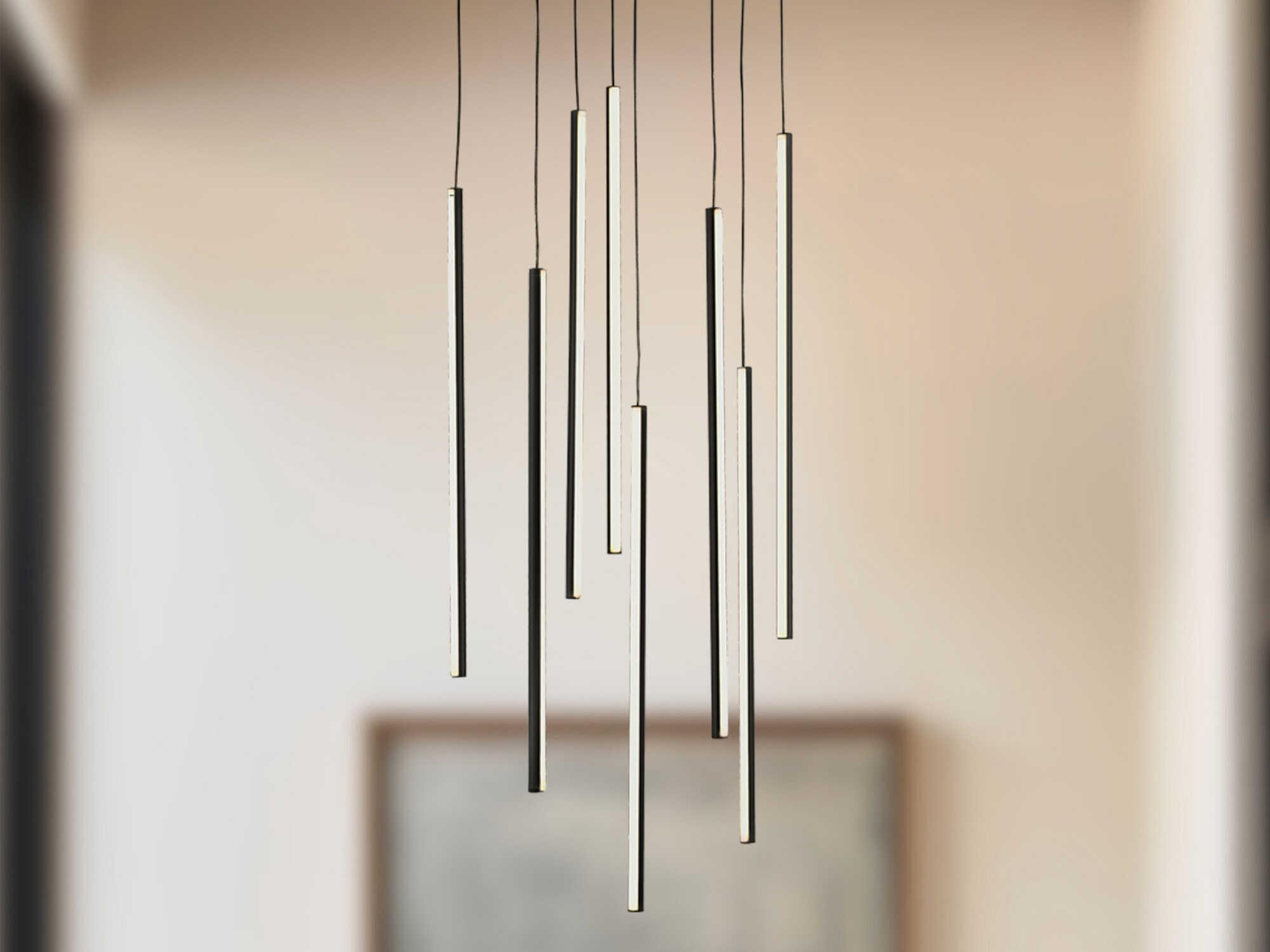 Kuzco Lighting Chute Black Linear Pendant