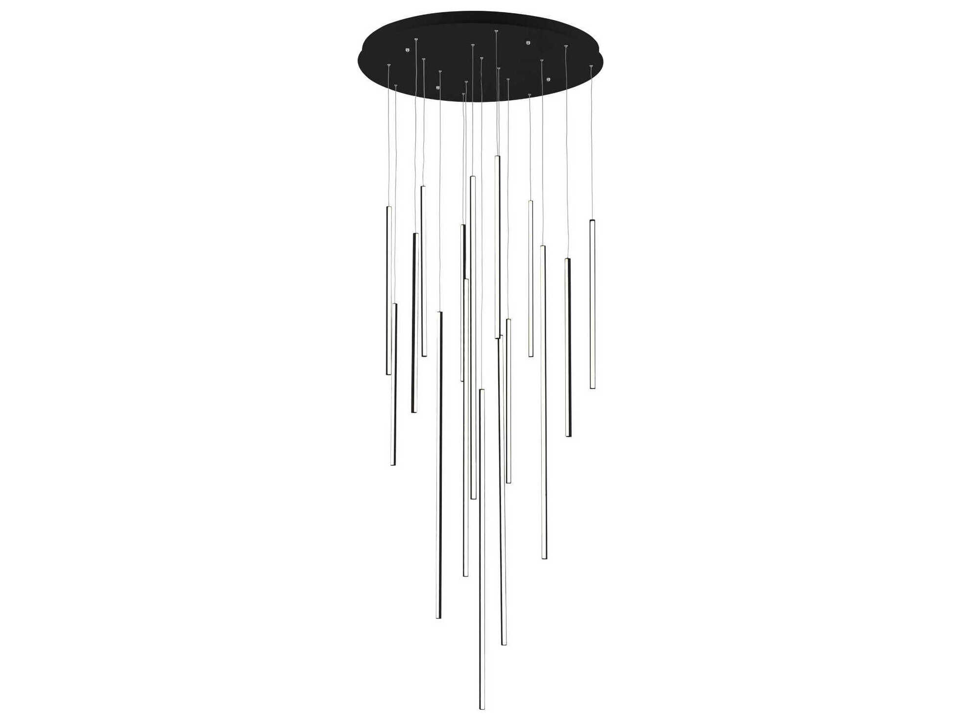 Kuzco Lighting Chute Black Linear Pendant