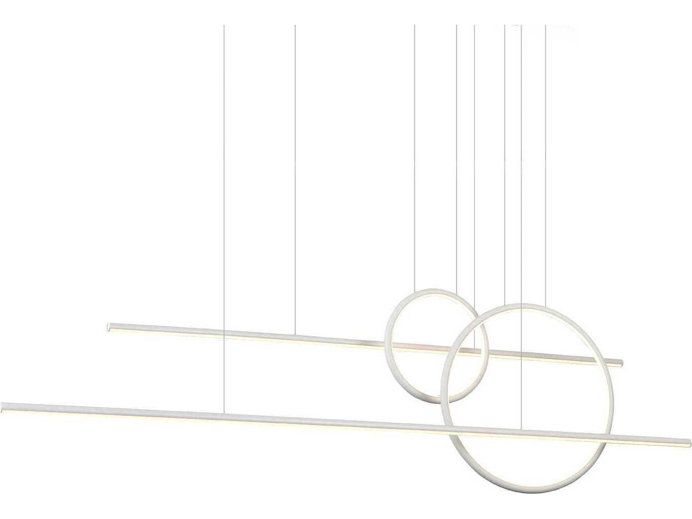 Kuzco Lighting Chute Calypso White Linear Island Pendant