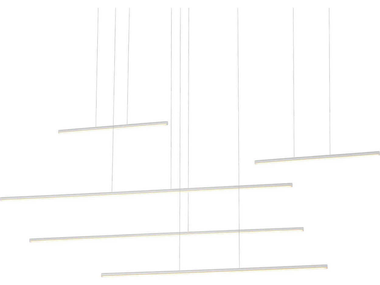 Kuzco Lighting Chute Motion White Linear Island Pendant