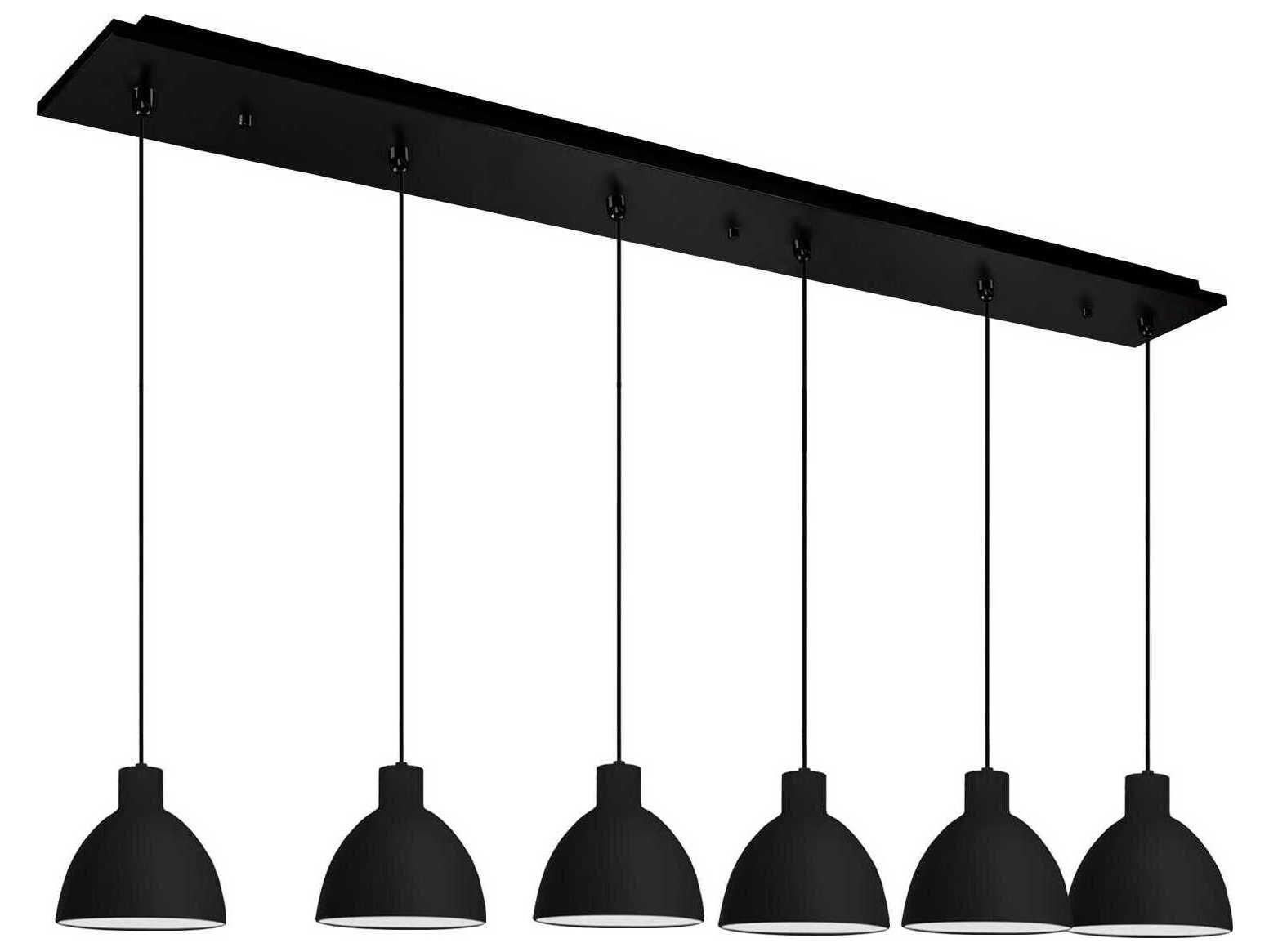 Kuzco Lighting Chroma 6-Light Black Dome Island Pendant