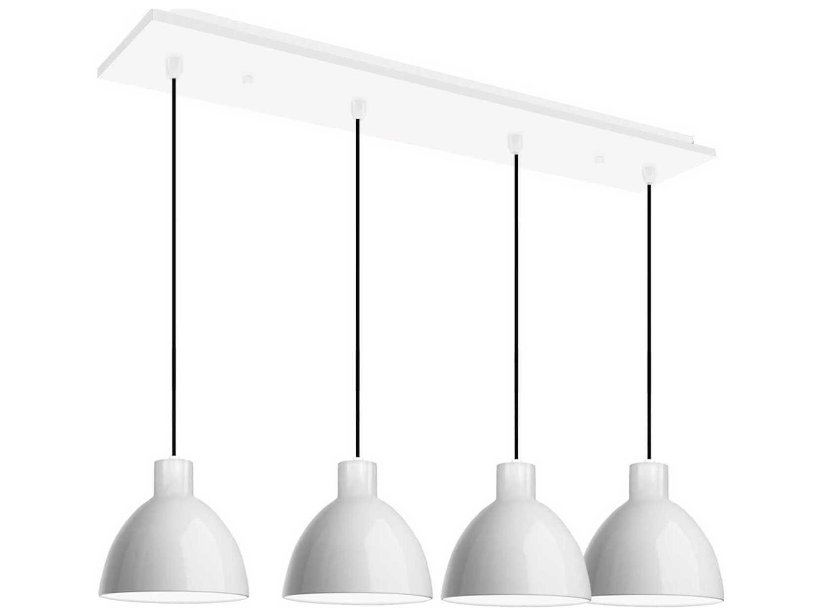 Kuzco Lighting Chroma 4-Light Glossy White Dome Island Pendant