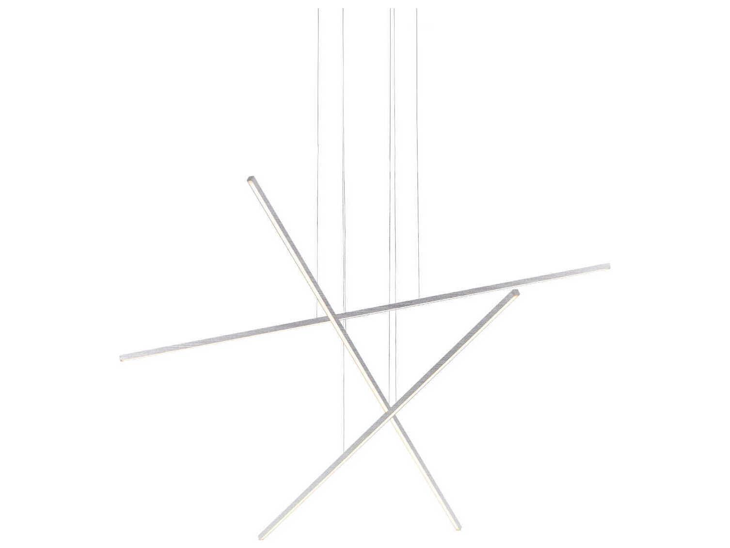 Kuzco Lighting Vega Minor Brushed Nickel Linear Pendant