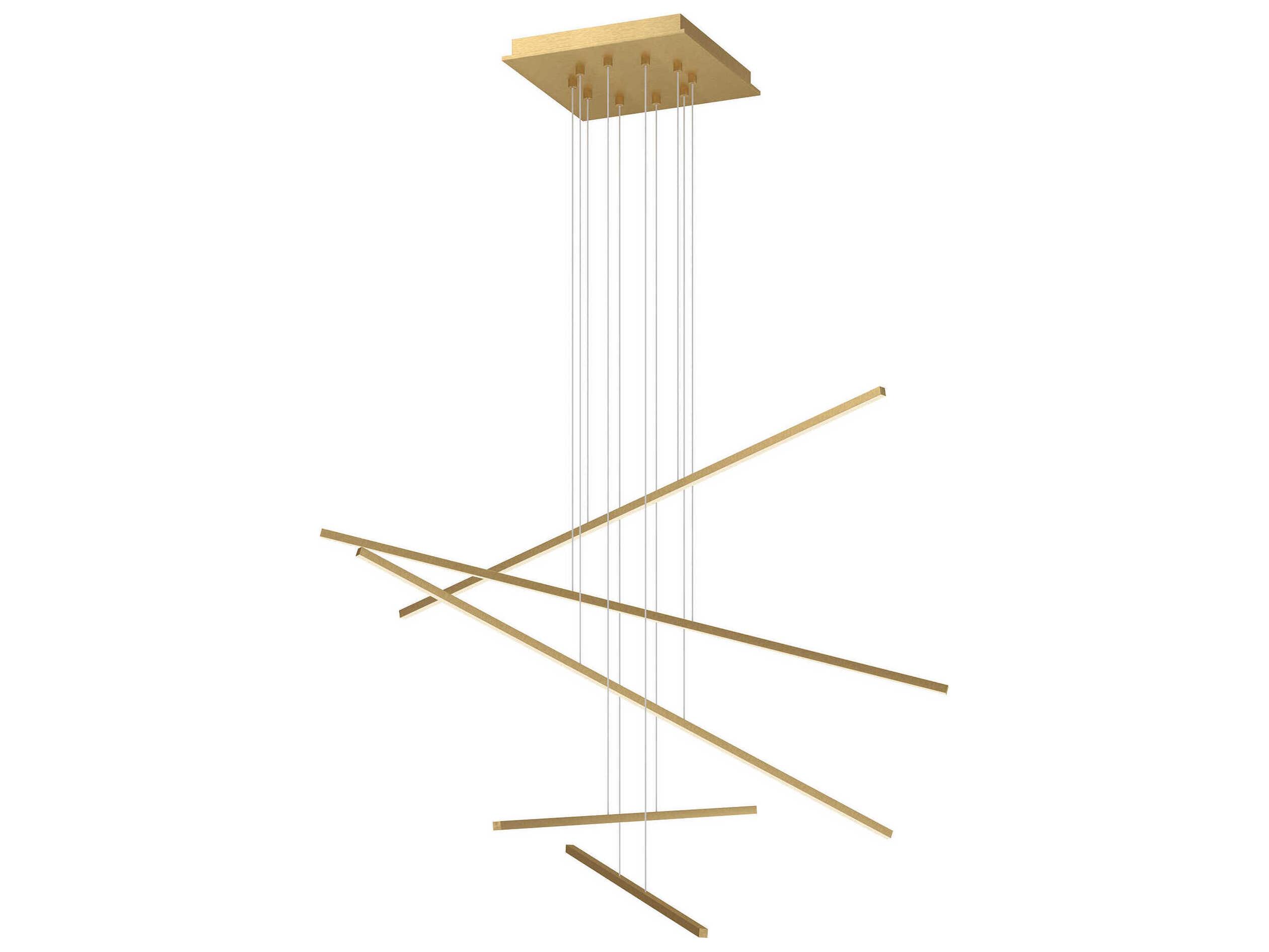 Kuzco Lighting Vega Minor Brushed Gold Linear Pendant