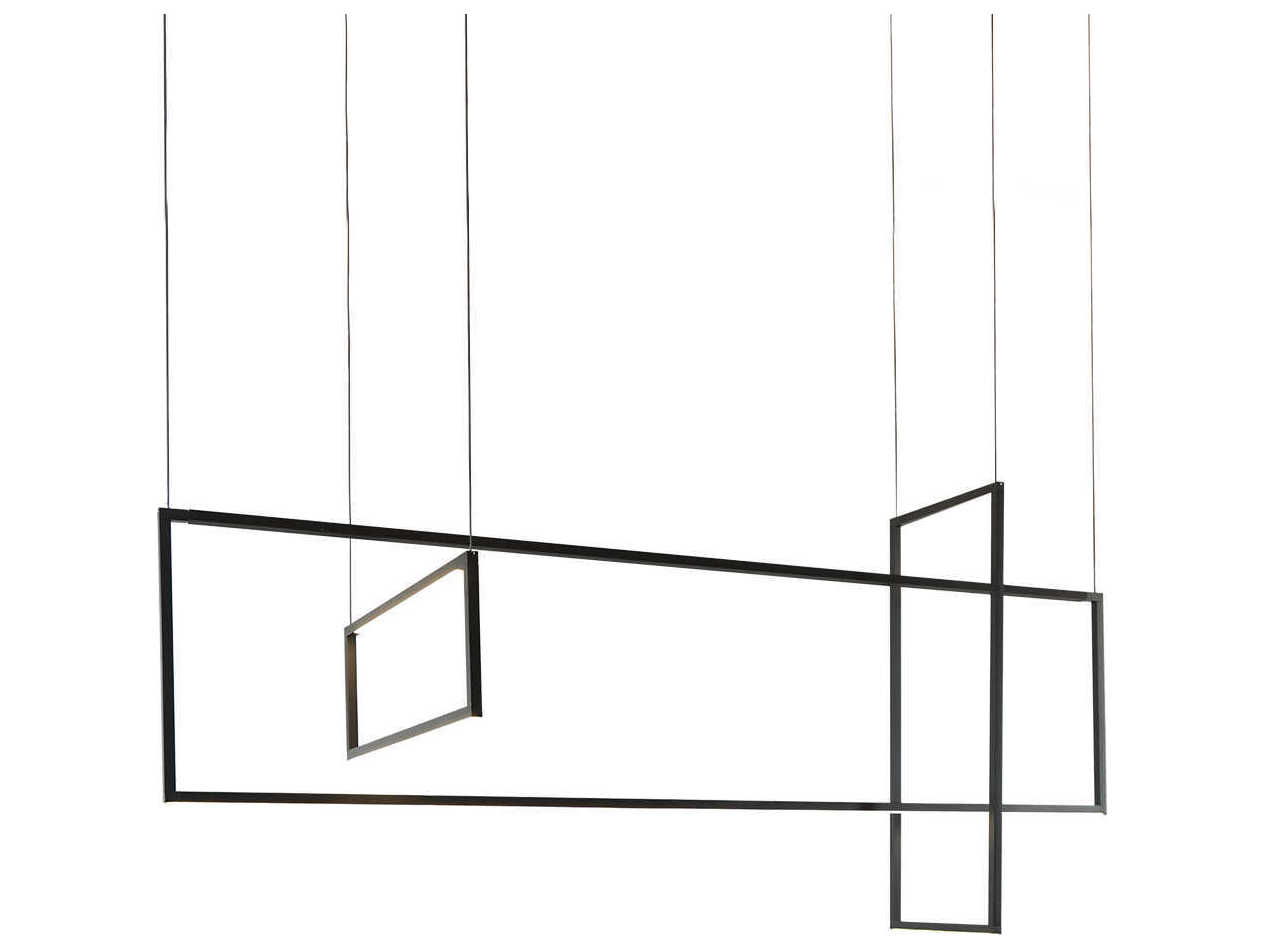 Kuzco Lighting Arkell Black Geometric Linear Island Pendant