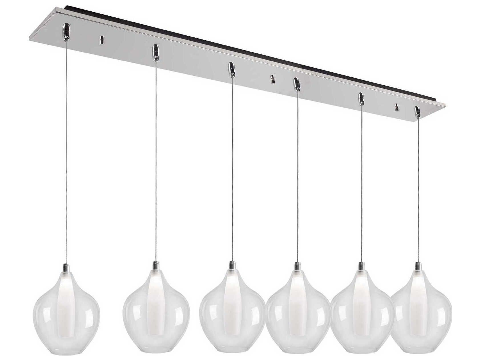 Kuzco Lighting Victoria 6-Light Chrome Island Pendant