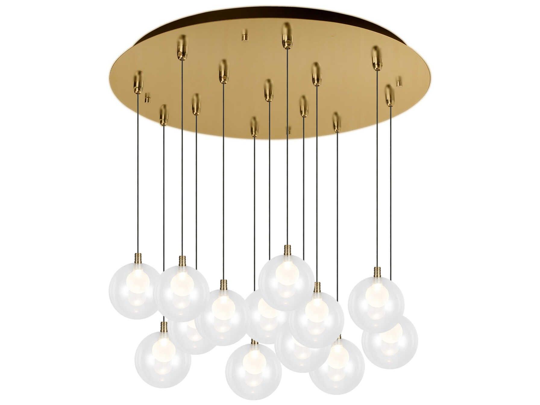 Kuzco Lighting Bolla 13-Light Brushed Gold Globe Pendant