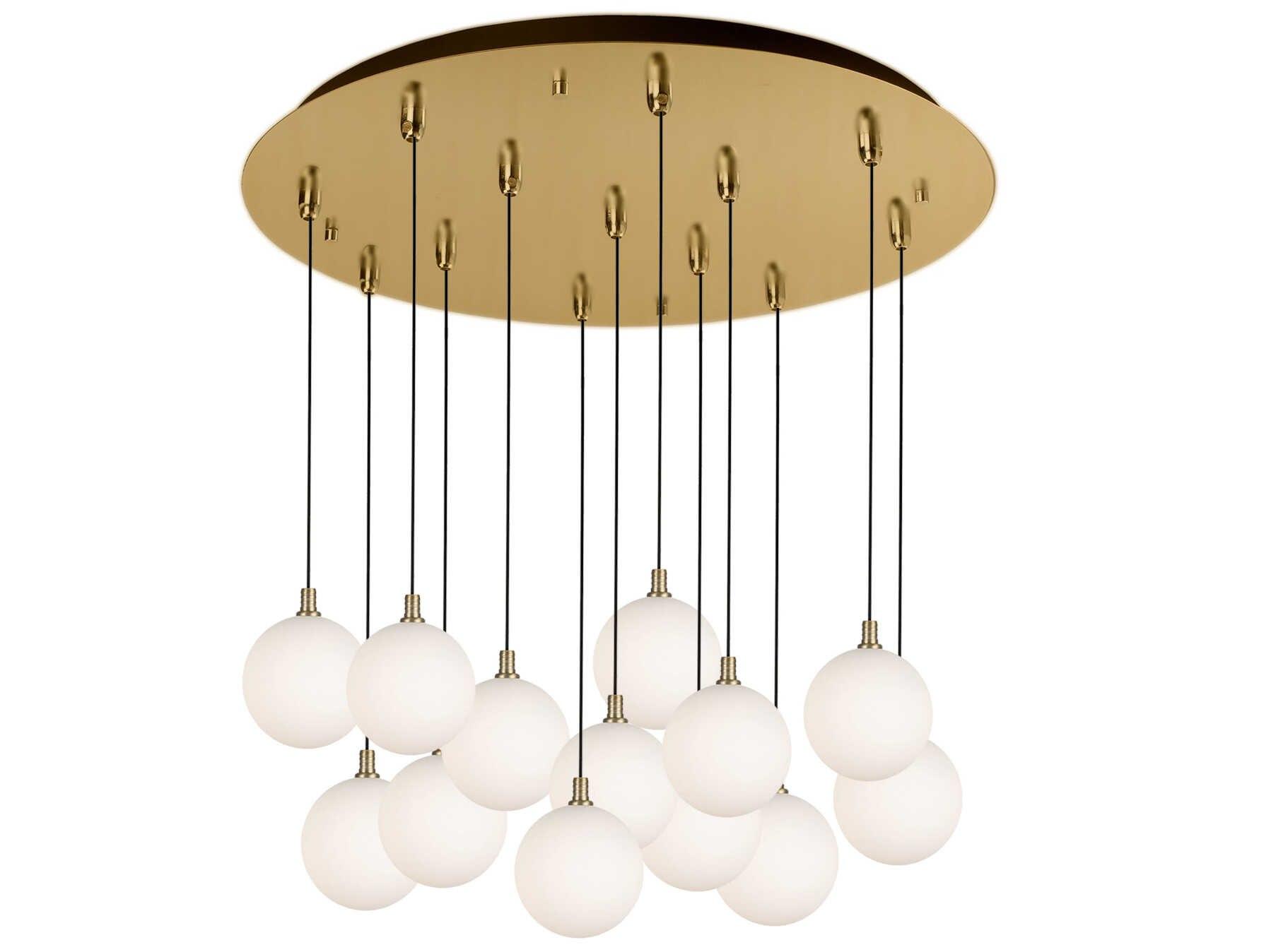 Kuzco Lighting Bolla 13-Light Brushed Gold Globe Pendant