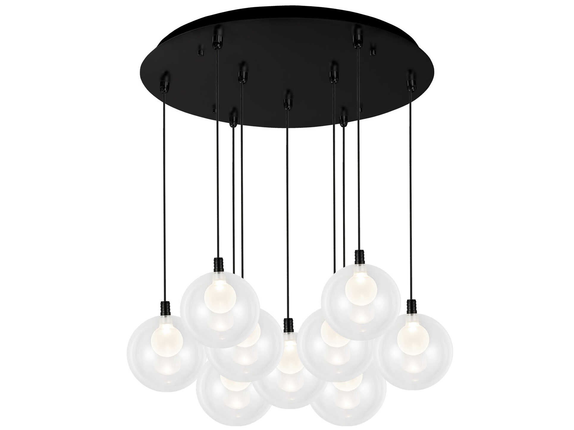 Kuzco Lighting Bolla 9-Light Black Globe Pendant