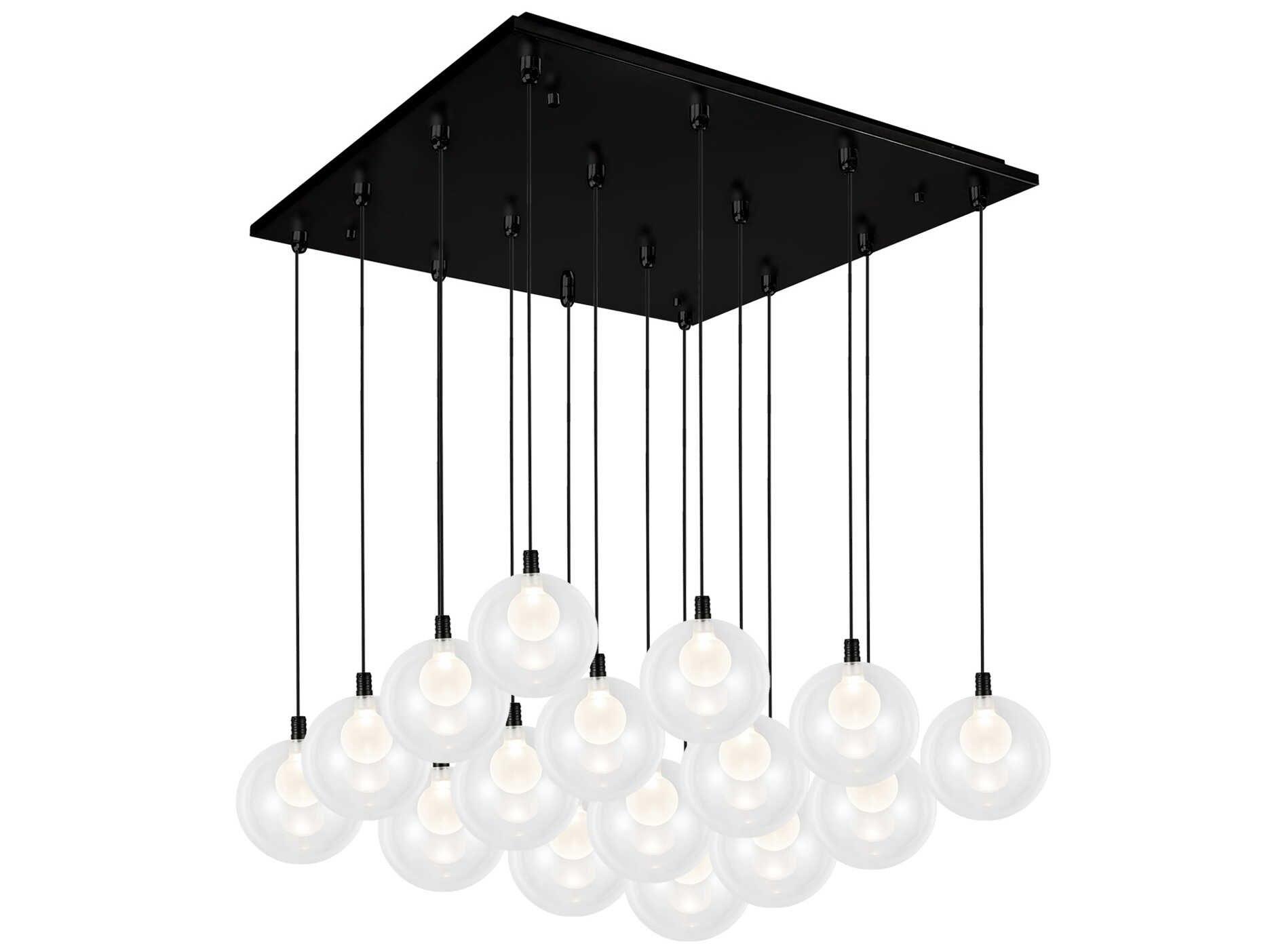 Kuzco Lighting Bolla 16-Light Black Globe Pendant
