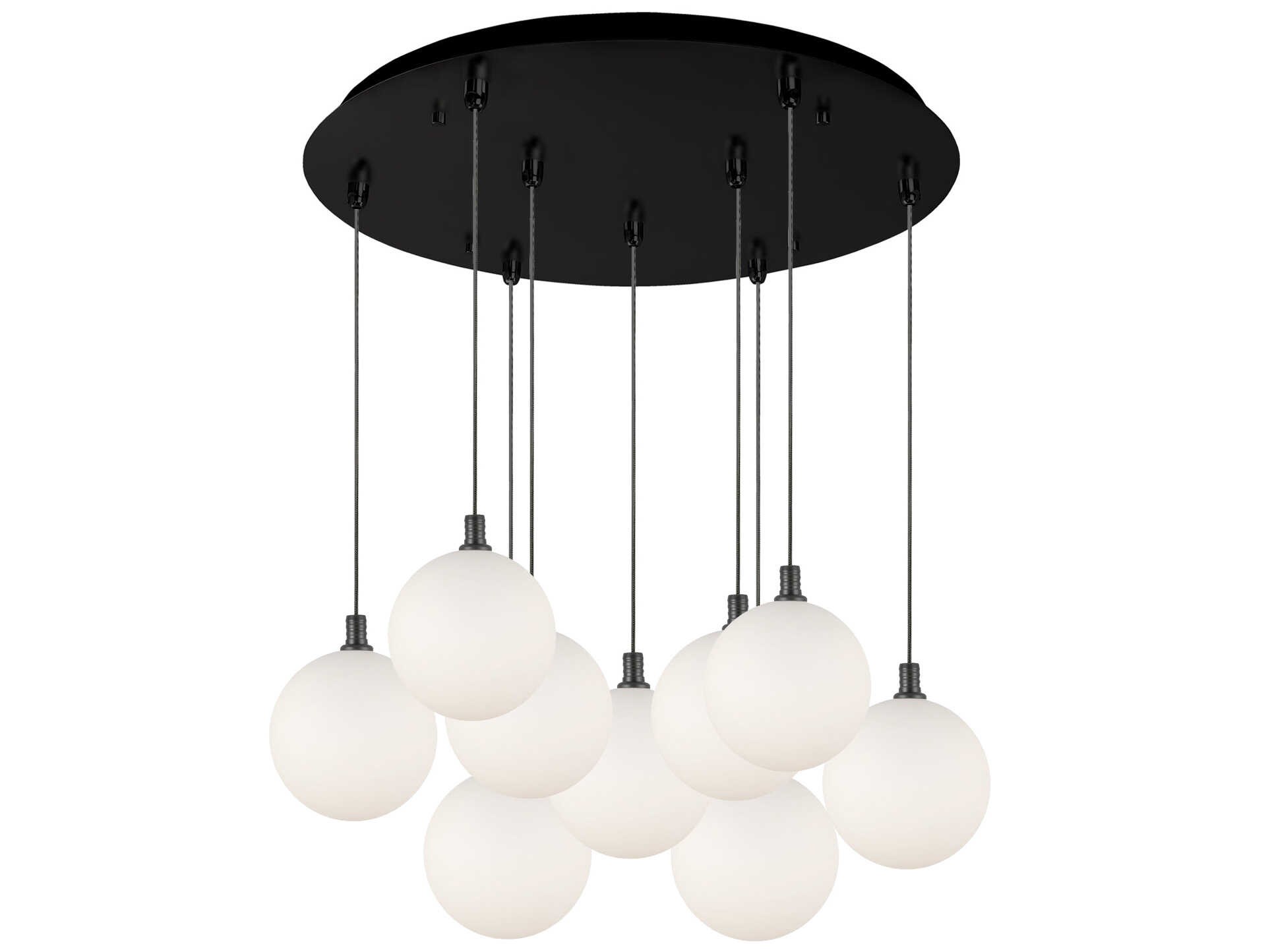 Kuzco Lighting Bolla 9-Light Black Globe Pendant