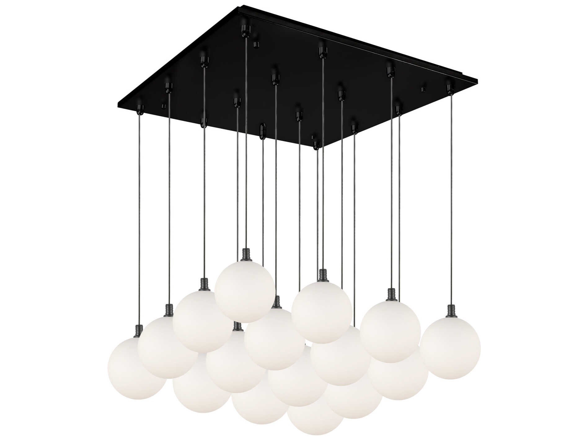 Kuzco Lighting Bolla 16-Light Black Globe Pendant